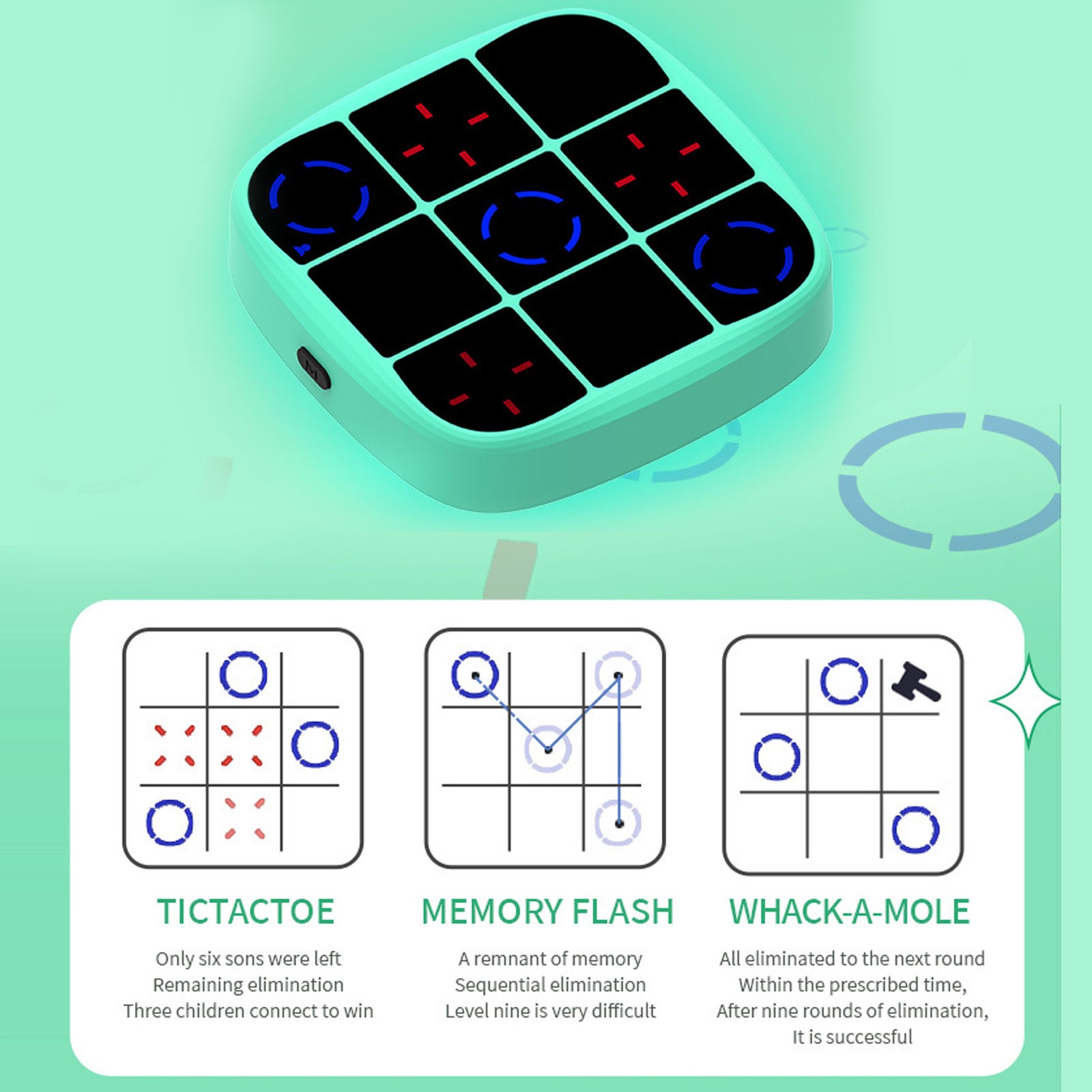 4 In 1 Handheld Puzzle Games Console Portable Sensory Puzzle Game Kids Elec LCWE