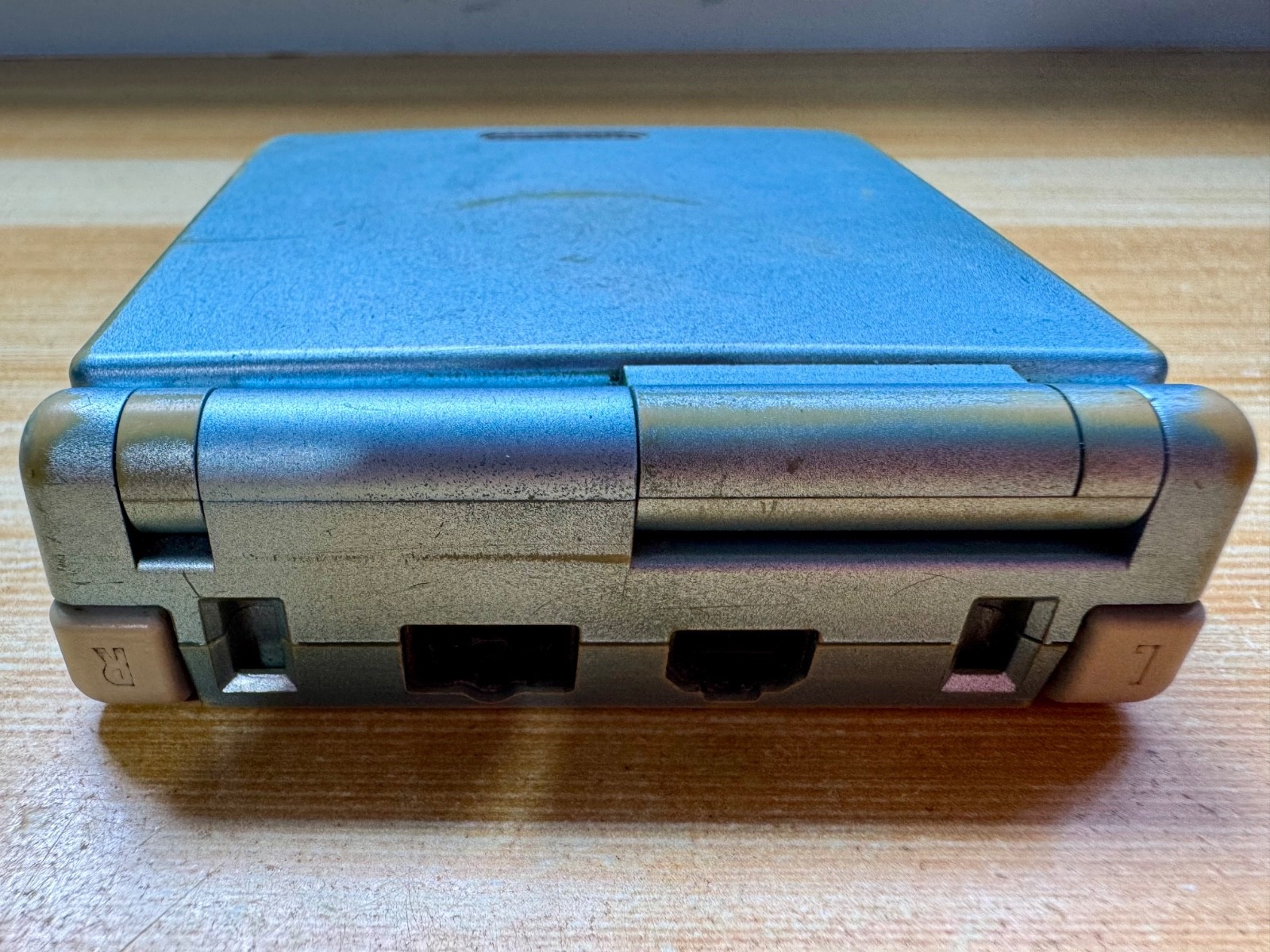 Nintendo Gameboy Advance SP AGS001 Pearl Blue Handheld w/ USB Cable & Battery