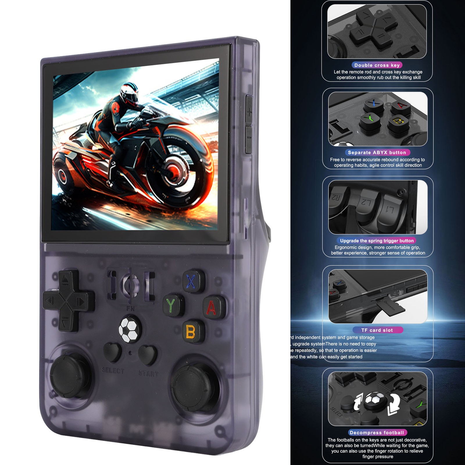 Handheld Game Console 4000MAH Retro Game Console For System 3.5inch I IGJG