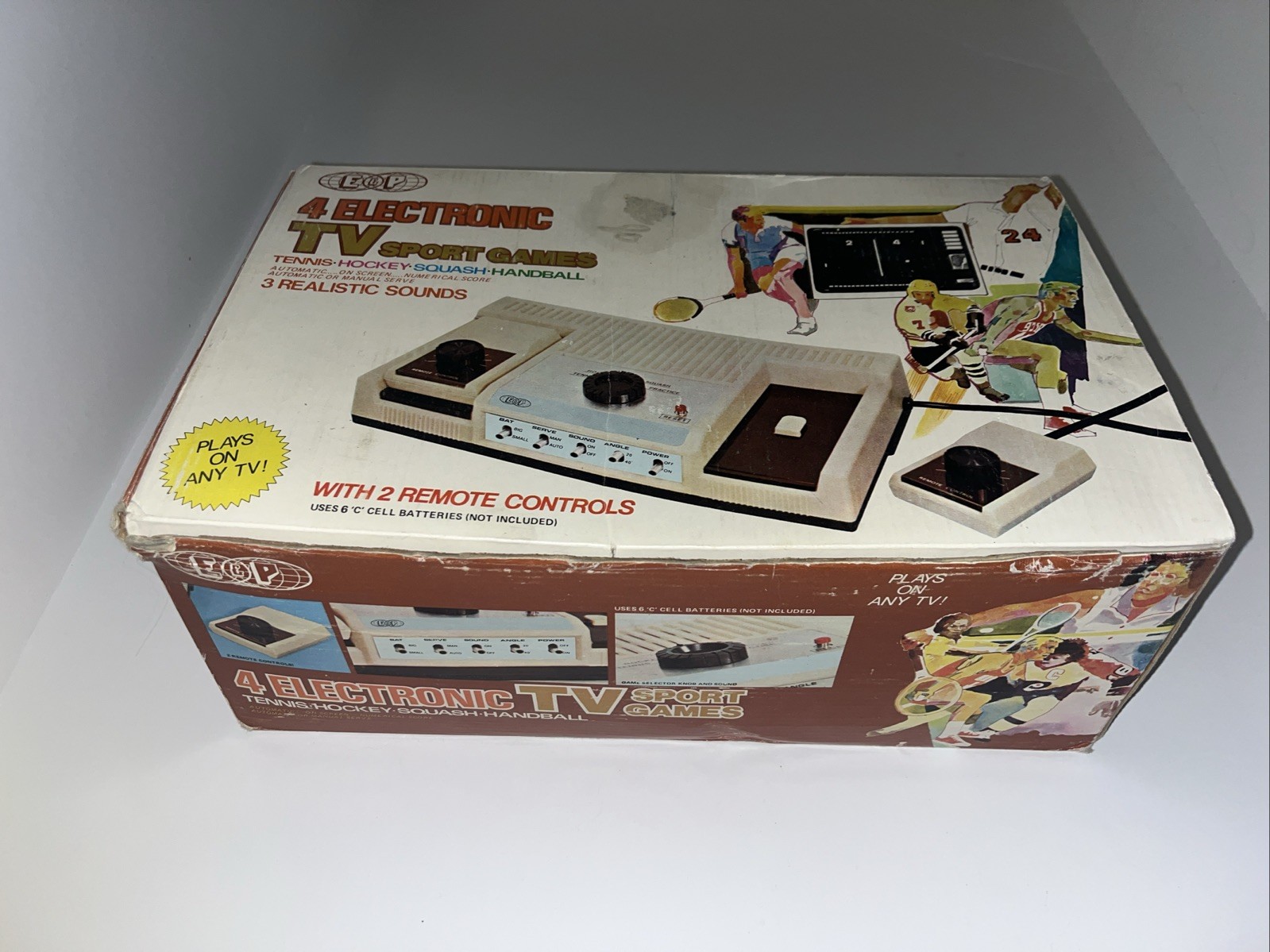 E&P EP800 Sharp Magnavox 4 Sports Electronic Video Games 1977 Manual Box