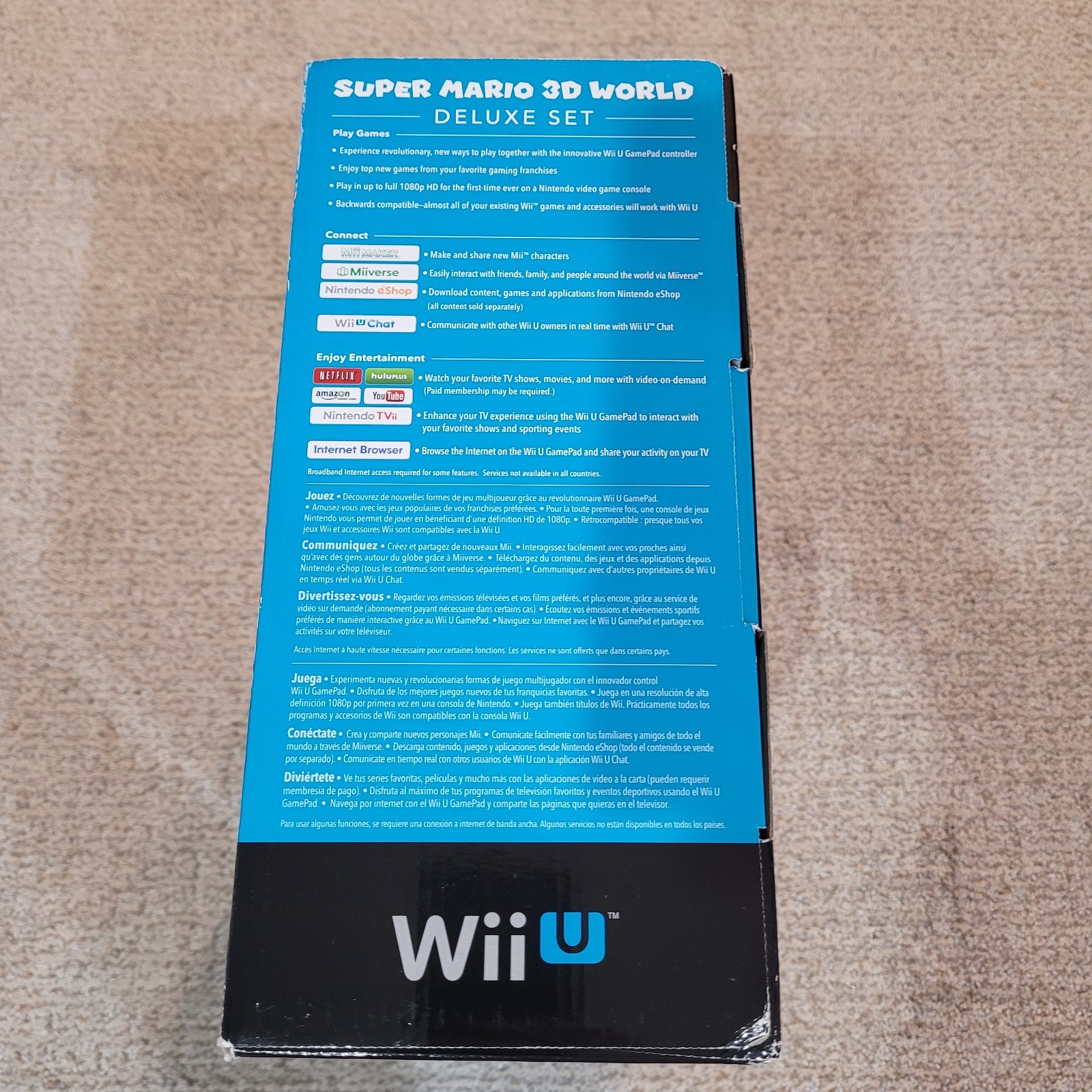 Nintendo Wii U 32 GB Super Mario 3D World Deluxe Set Black Brand New