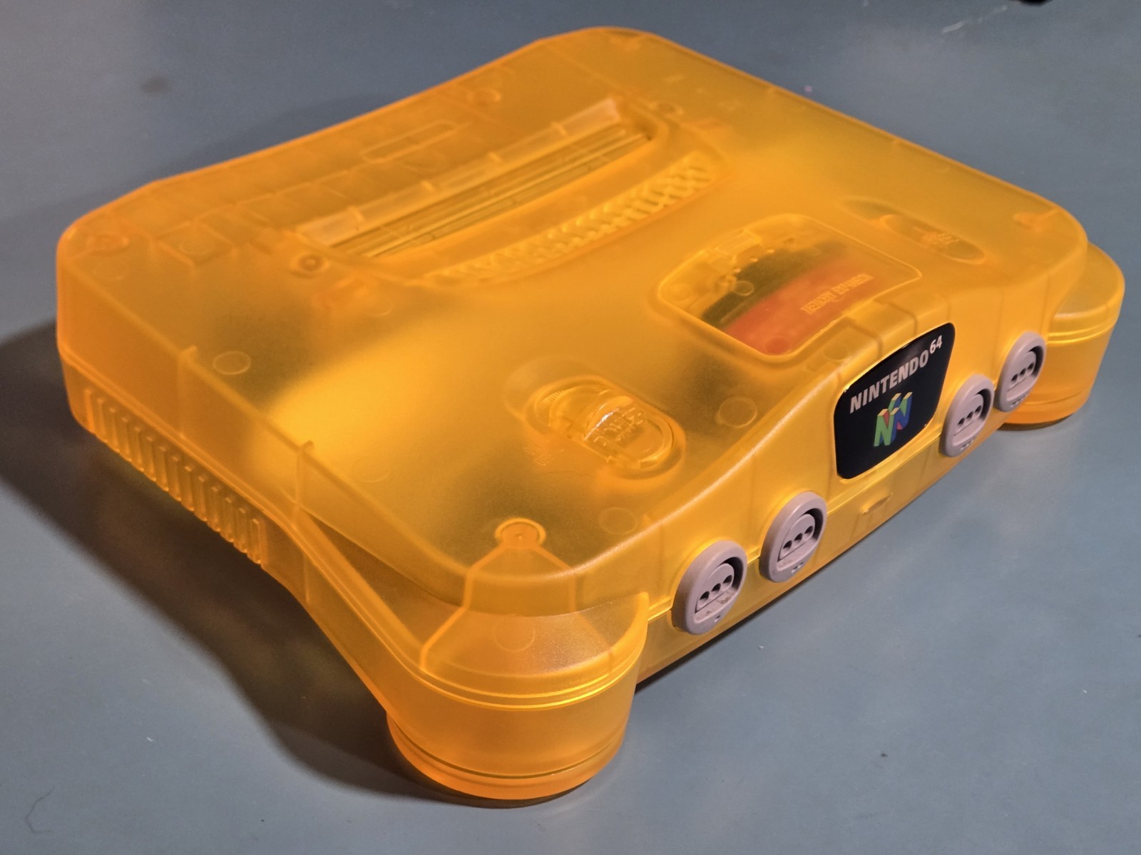 Nintendo 64 N64 Console Orange Reshell Tested Working