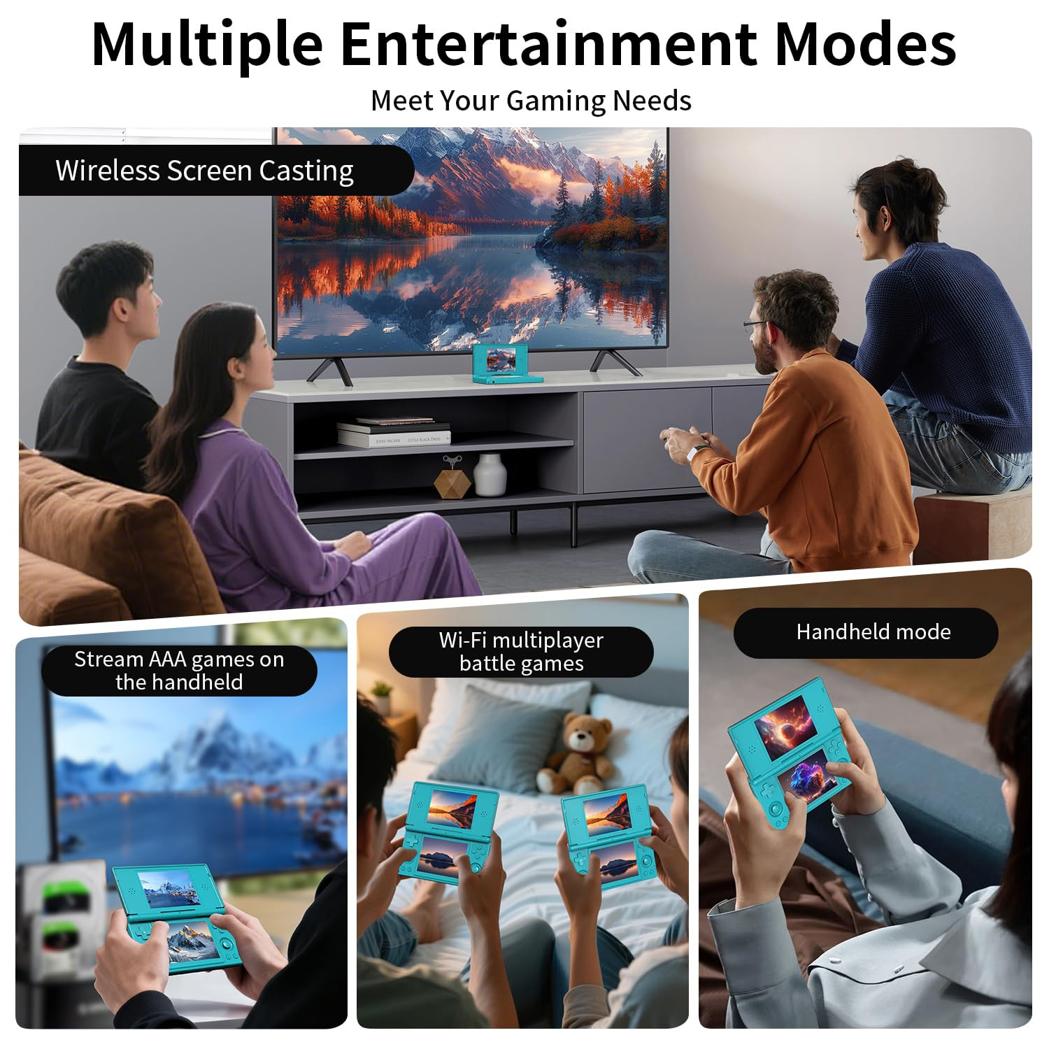 RG DS Foldable Handheld Game Console RK3568 Anbernic RG DS Android 14 System Two