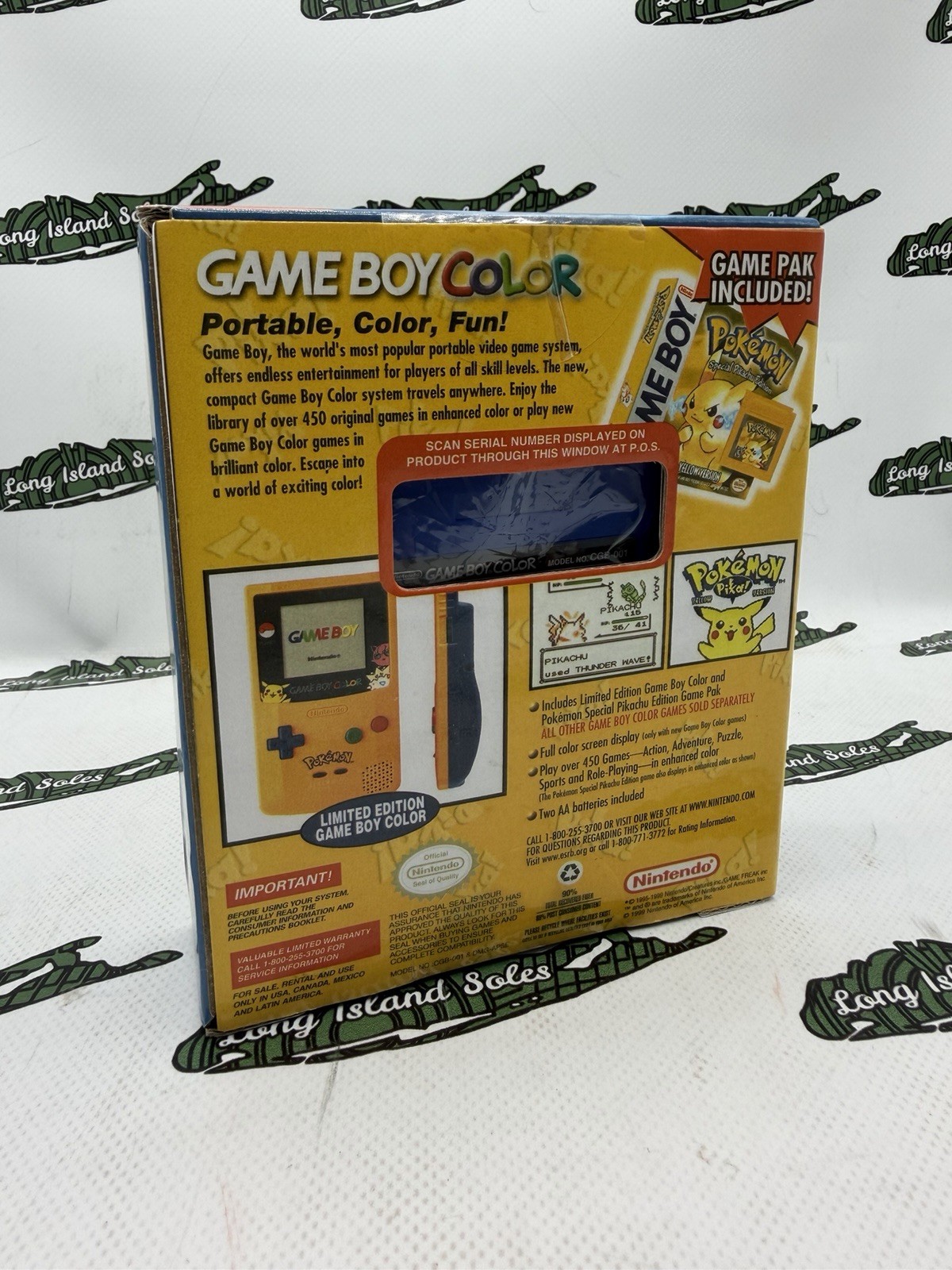Nintendo Game Boy Color Handheld Console Pokemon Yellow Bundle Sealed Authentic