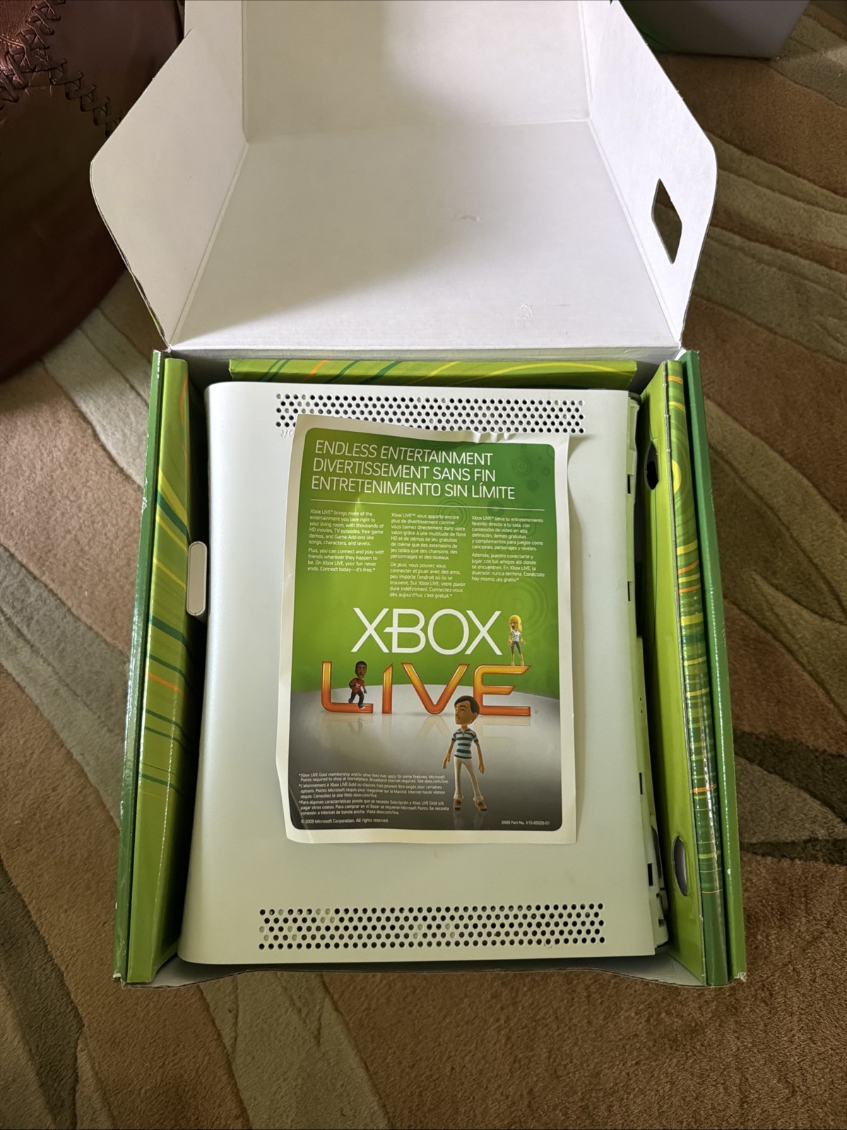Microsoft Xbox 360 Arcade White Gaming Home Console W/ Controller (untested)