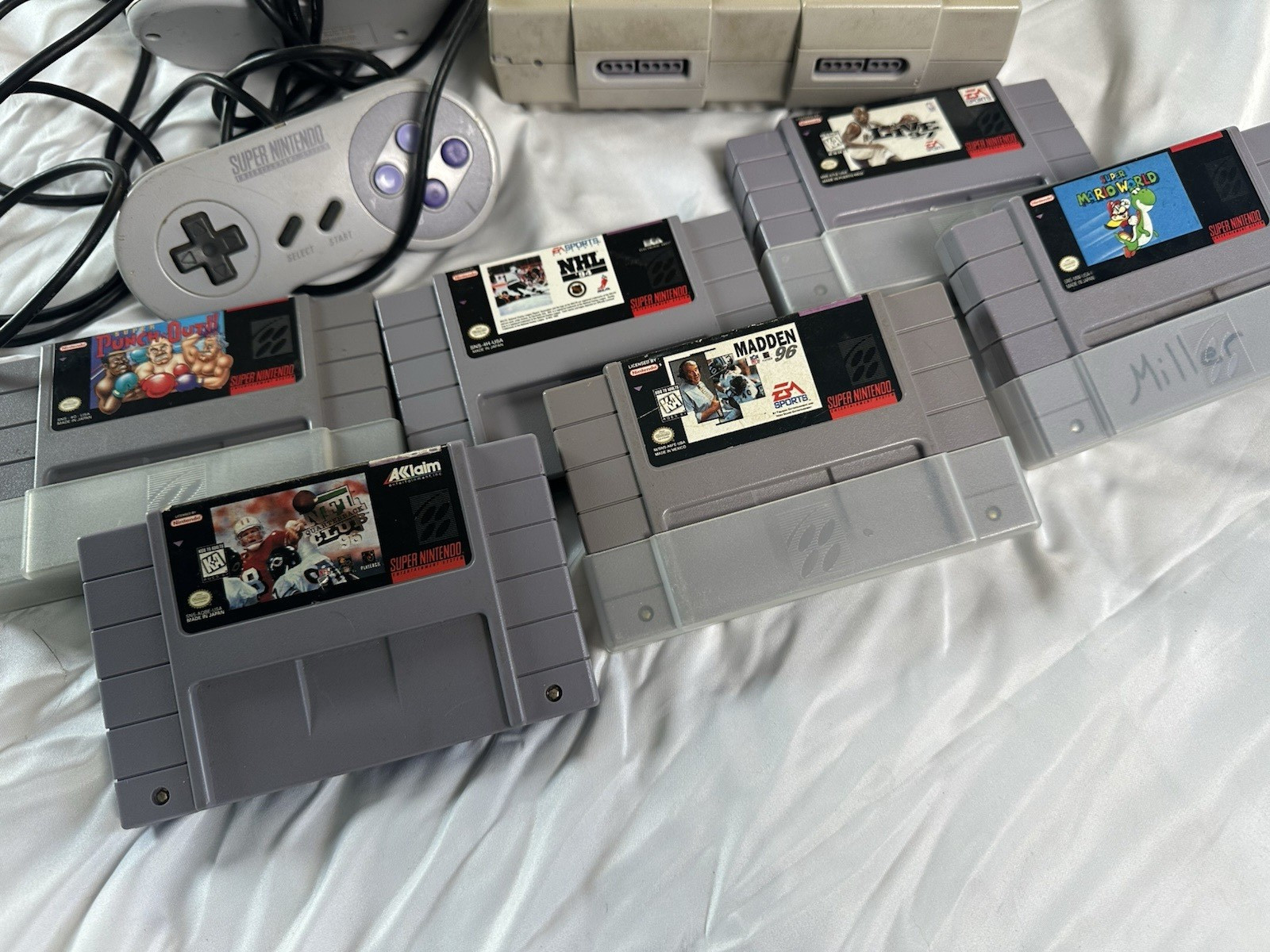 Nintendo SNES Home Console Gray Tested Classic Retro 16-Bit Gaming System
