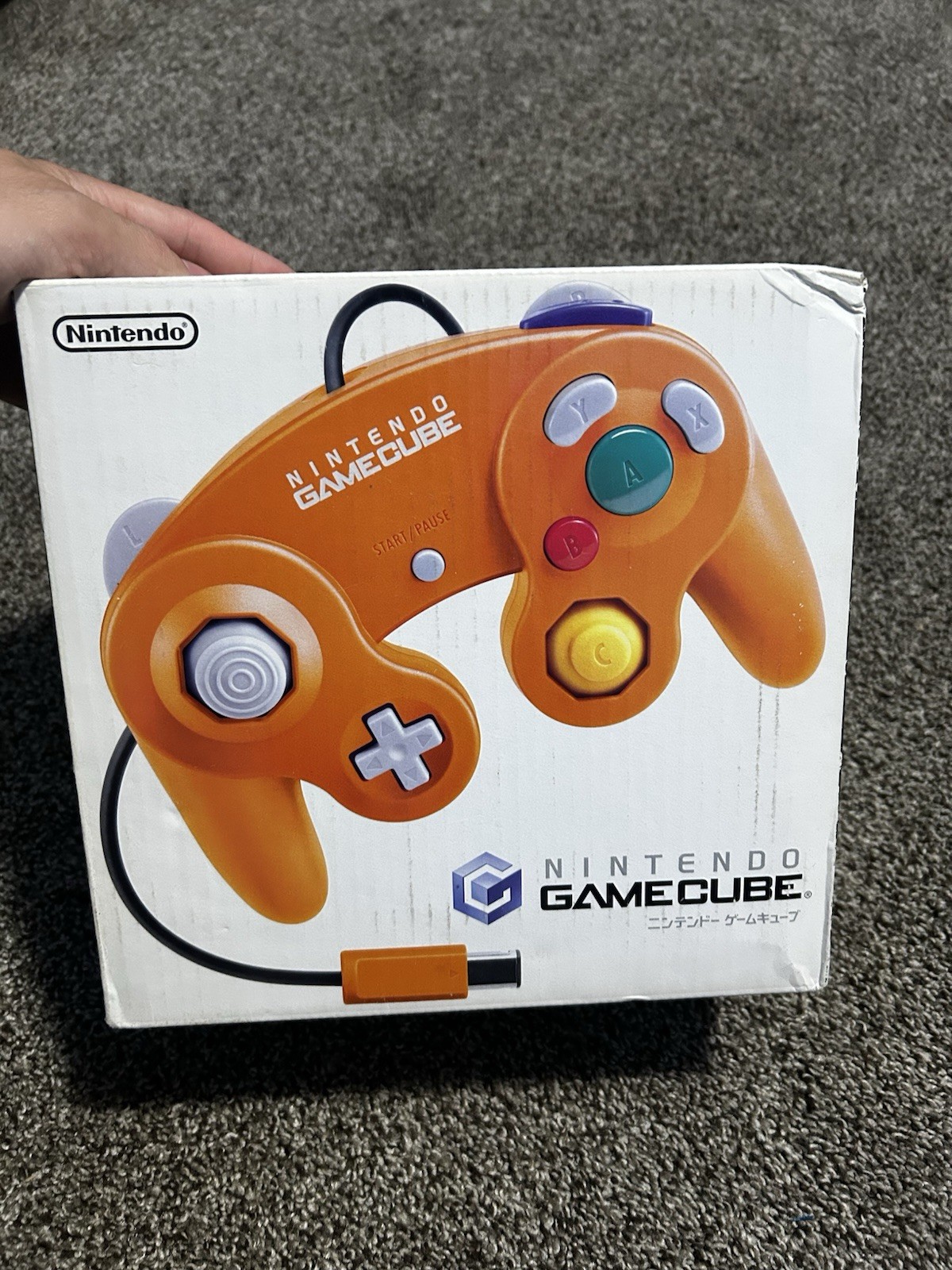 Nintendo GameCube Orange DOL-001 Game Console Tested US/Canada Discs Bundle