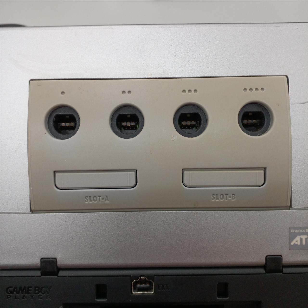 Nintendo GameCube Silver Console Game Boy Player HORI Blue Controller Set Japan