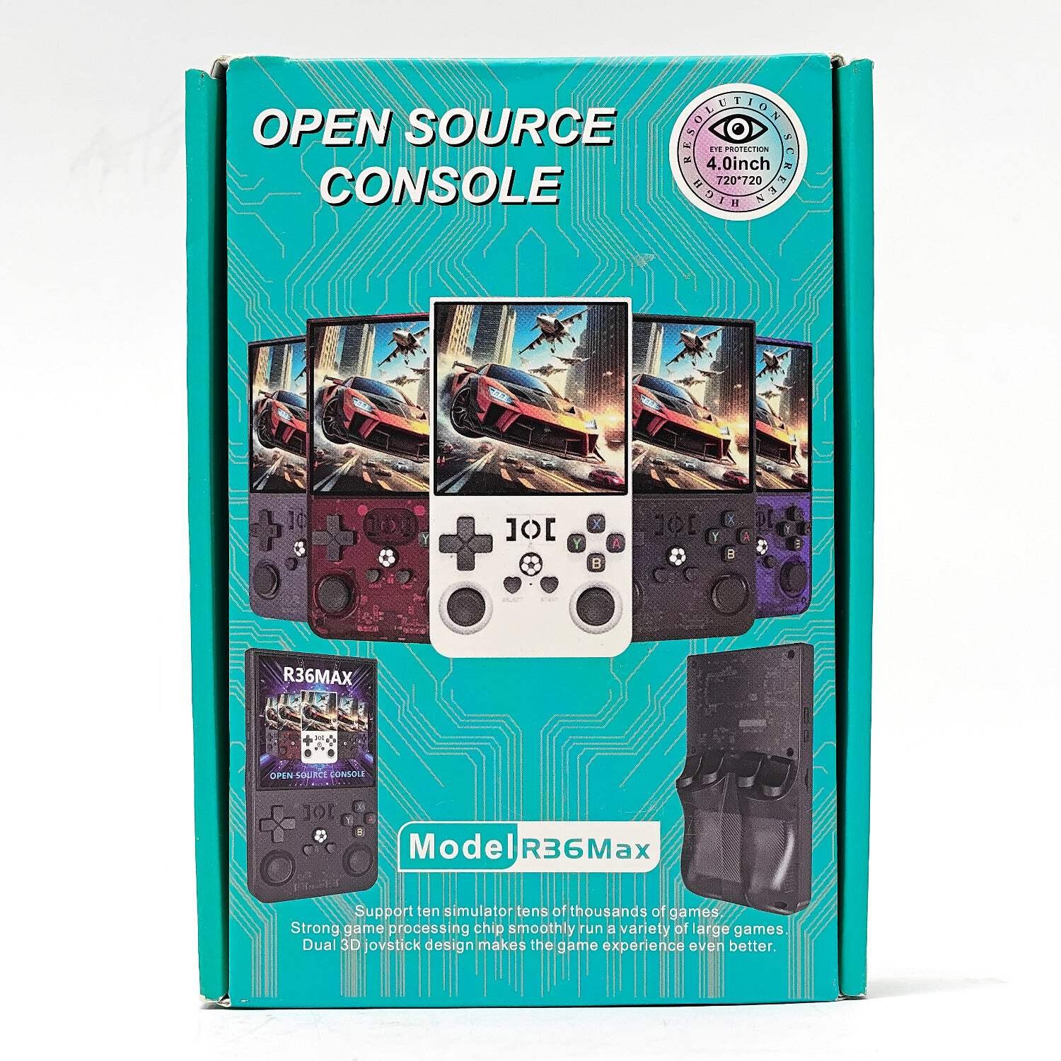 New R36Max Open Source Console Retro Handheld Gaming Console 128GB Black
