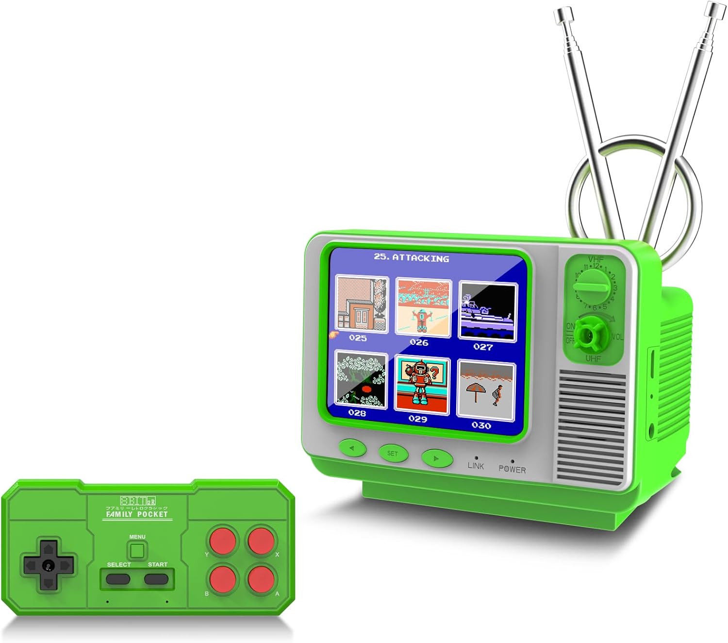 Retro Handheld Game Console with 168 Classic Games, Mini TV Style, 3.0″ Screen,
