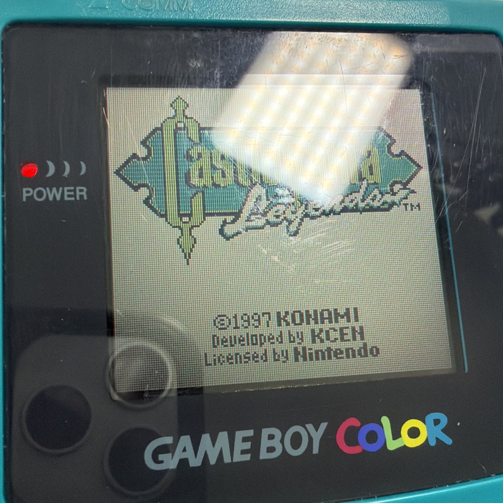Nintendo Game Boy Color Handheld Console CGB-001 Teal Pac-Man & Bonus Game Works