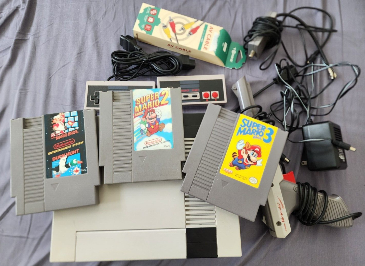 NINTENDO NES CONSOLE ORIGINAL SYSTEM GAMES SUPER MARIO 1 2 3