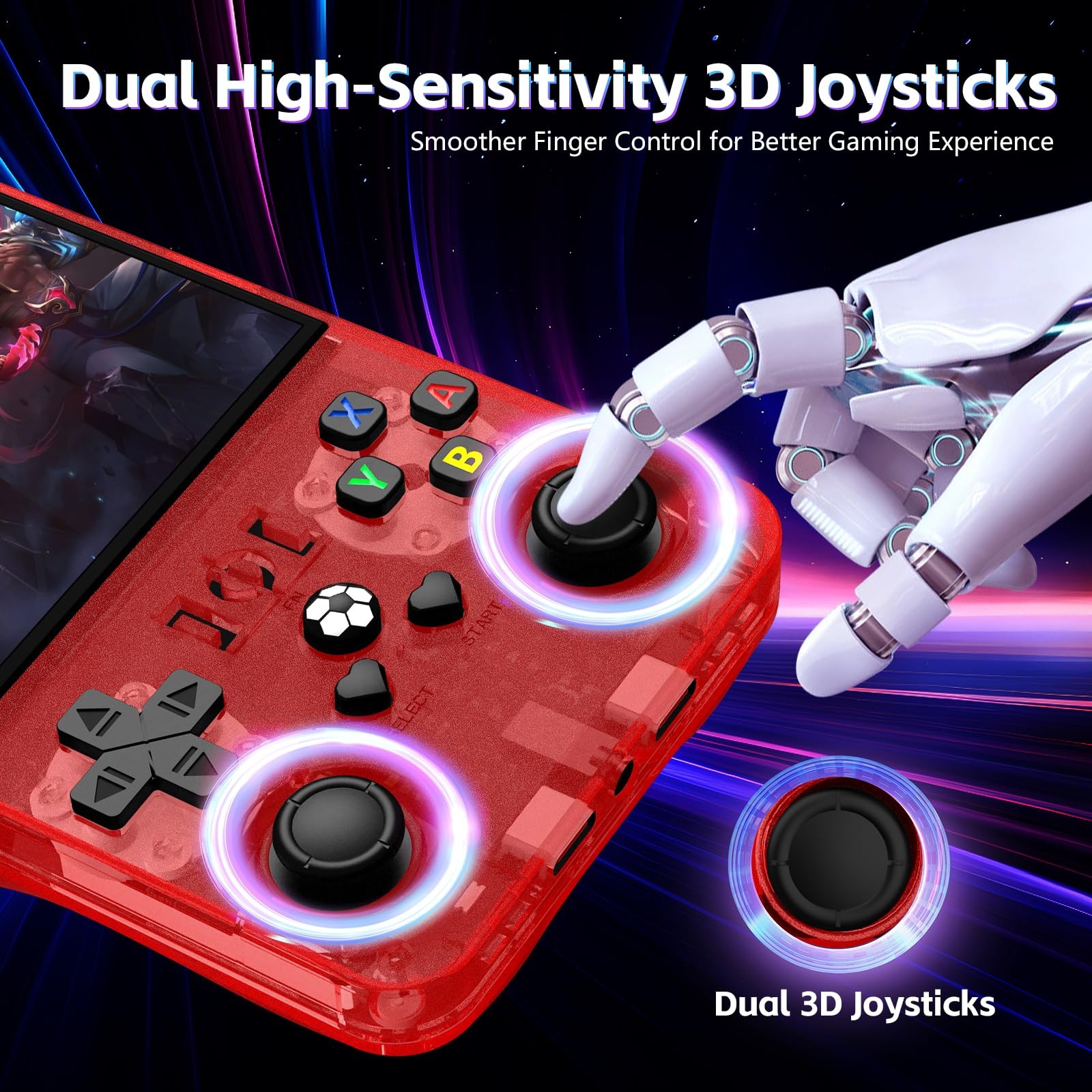 R36MAX Retro Handheld Game Console, Retro Gaming Console with 4.0 Inch IPS HD…