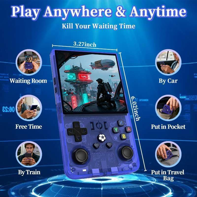 2025 New Upgrade R36MAX Retro Handheld Game Console with 64G Built-In 18000+ Cla