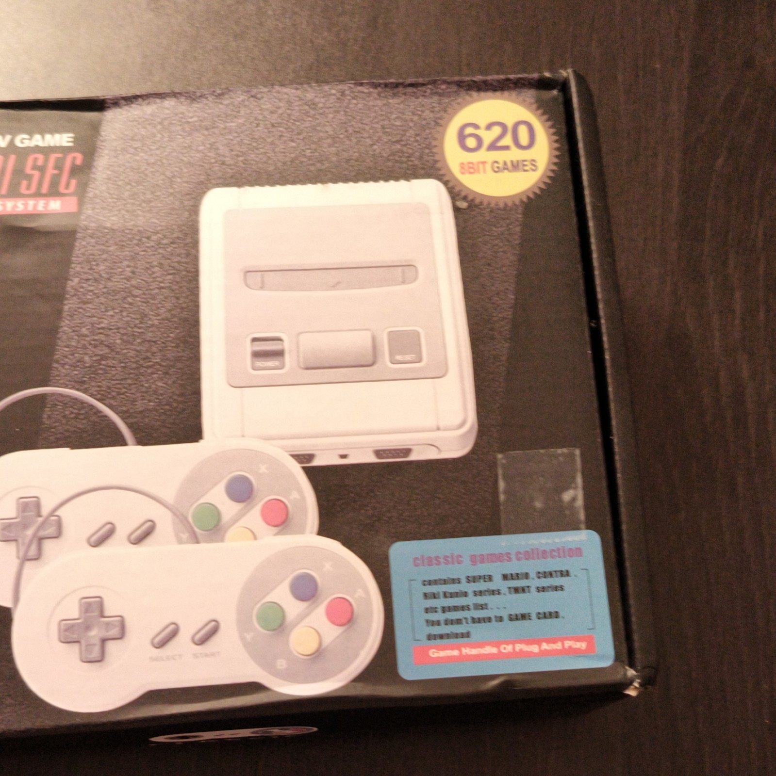 SUPER MINI SFC Mini TV Game Console, 620 Built-in 8-Bit Games, Controllers