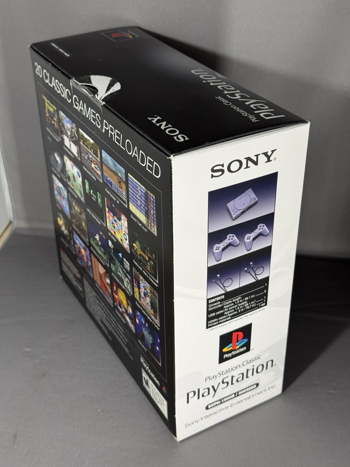 Sony PlayStation Classic Mini 20 Preloaded Games HDMI Two Controllers Open Box