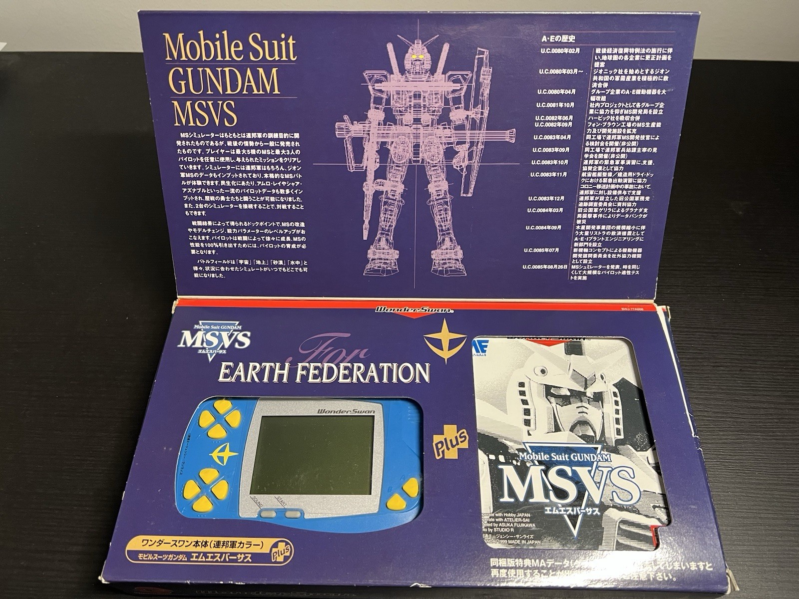 Bandai WonderSwan Gundam MSVS Earth Federation Limited Console CIB US Seller