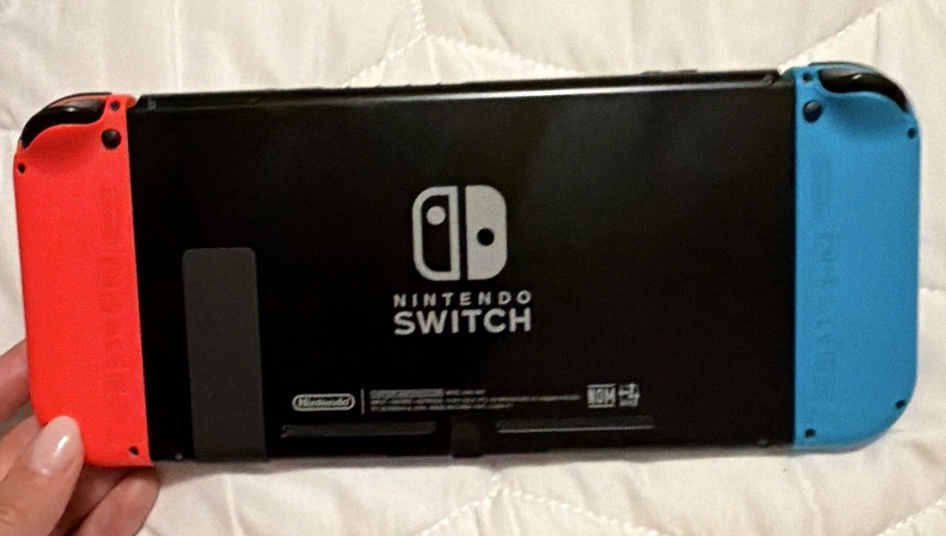 Nintendo Switch Handheld Console w/ Red & Blue Joy-Con, Black, USB-C
