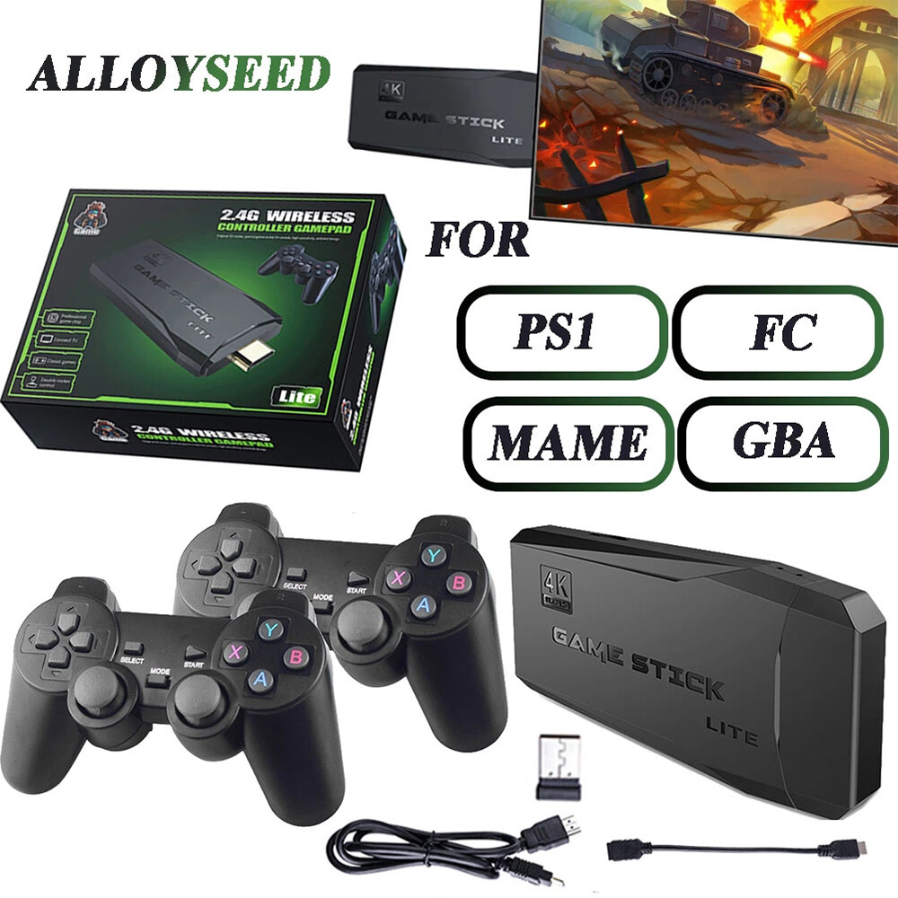 2.4G 4K Wireless HD TV Video Game Console 10000+Built-in Games+ 2 Gamepad USA