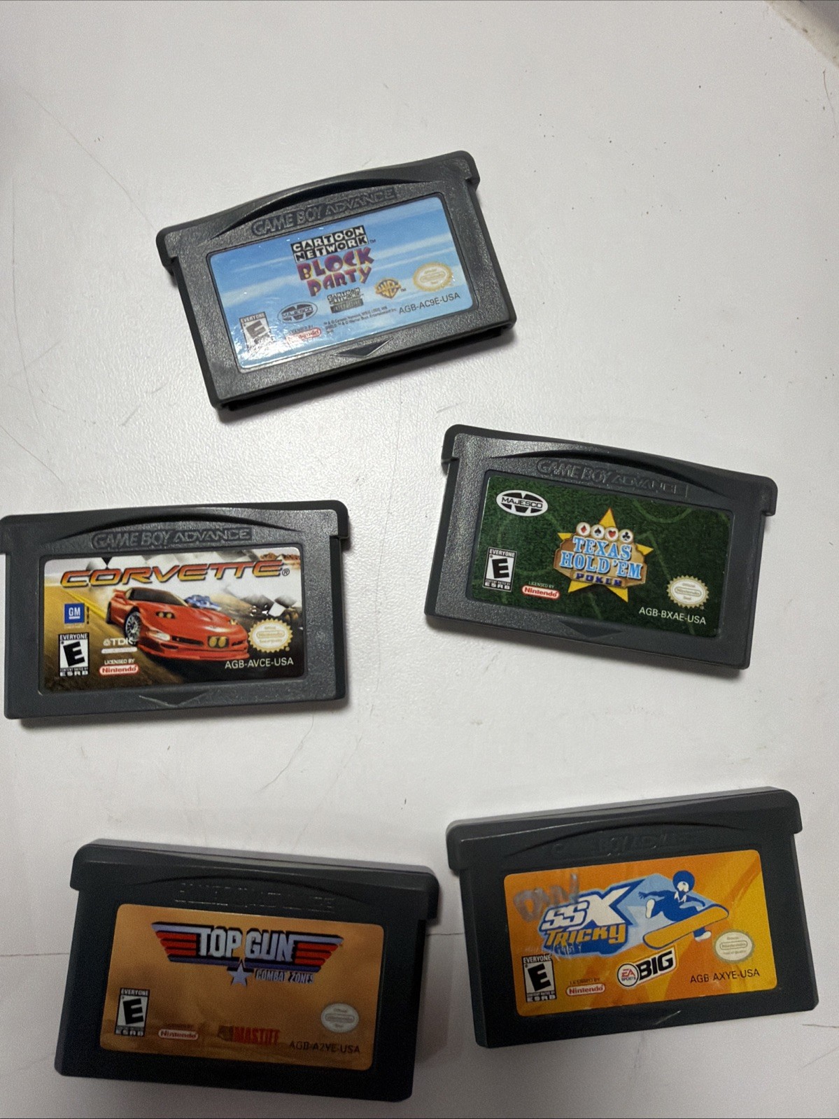 Nintendo Gameboy Advance GBA SP Cobalt Blue Handheld AGS-001+5 Games withCharger