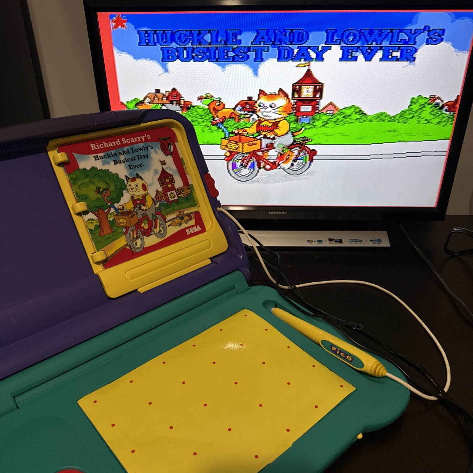 Sega Pico Edutainment System Console IN BOX MK-49002 1994 3 Games Tested Working
