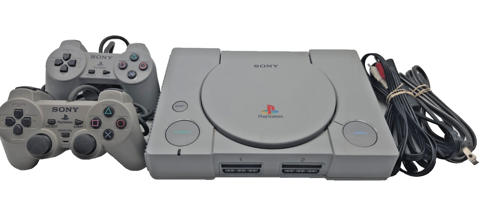 Sony PlayStation PS1 Console Only SCPH-7501 W/ 2 OEM controllers, AV Power Cord