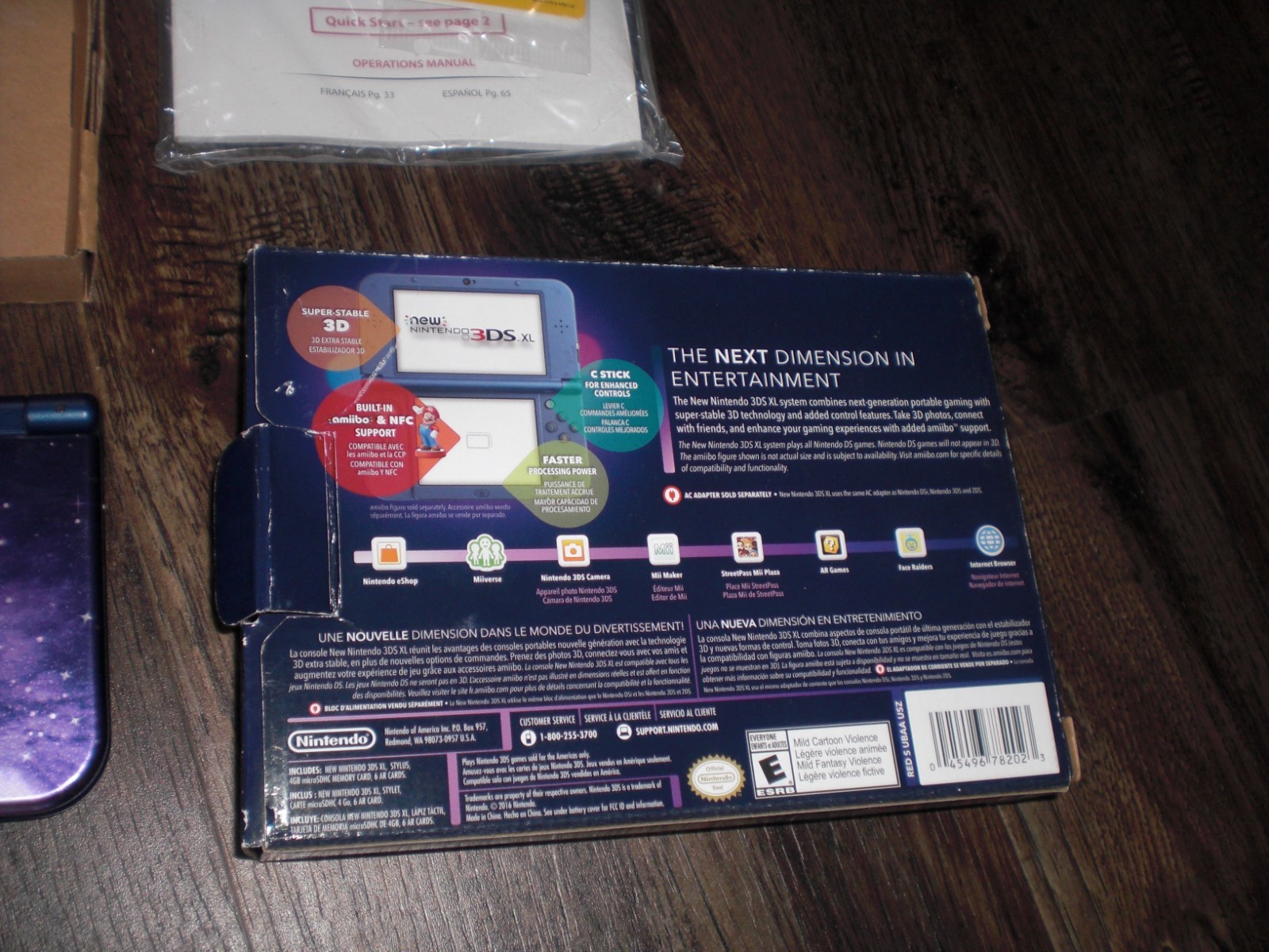 Nintendo New 3DS XL Galaxy Purple Console System 3DS DS 2DS COMPLETE CIB In Box