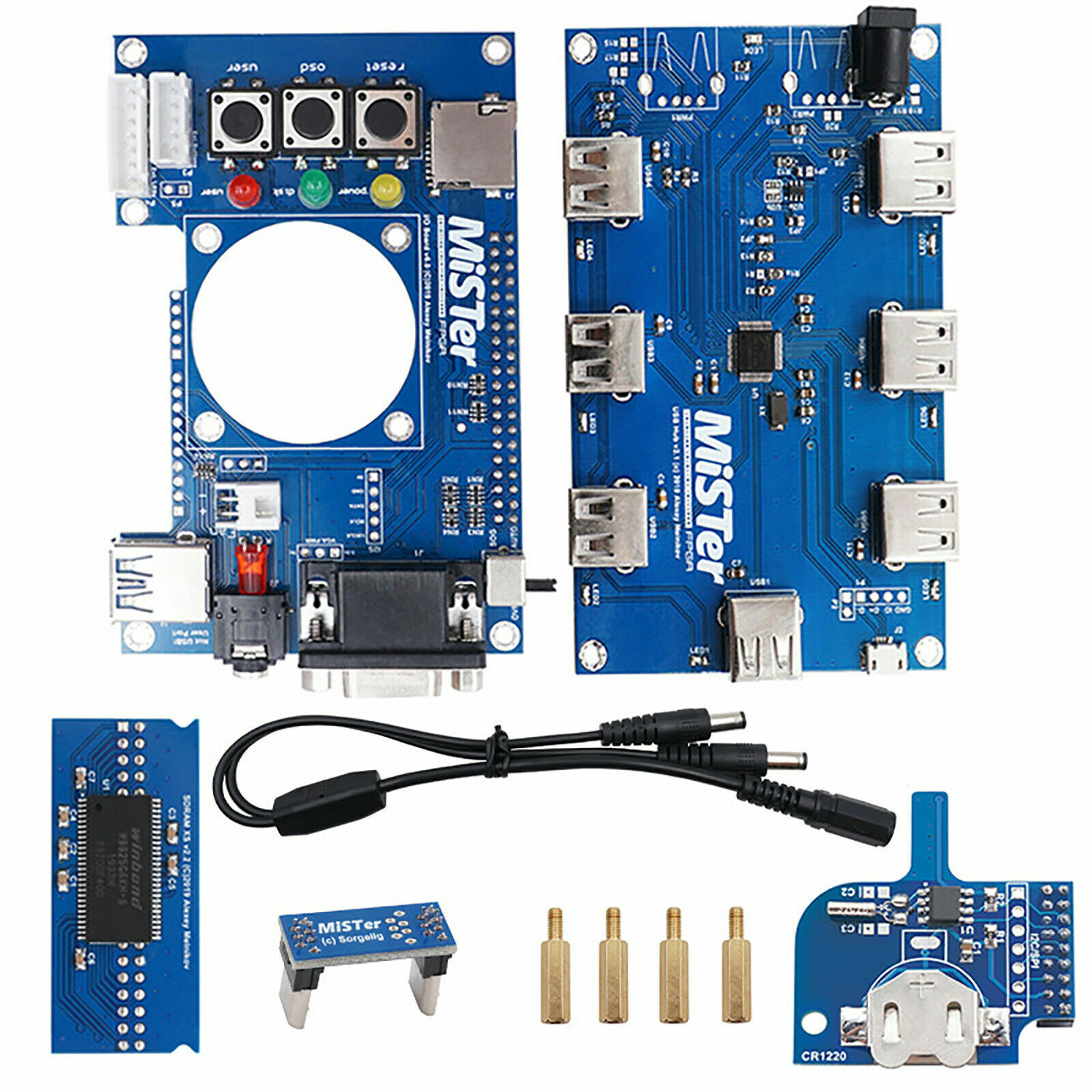 Welding USB HUB Extender Board Mister FPGA IO Board for Terasic DE10-Nano RTC