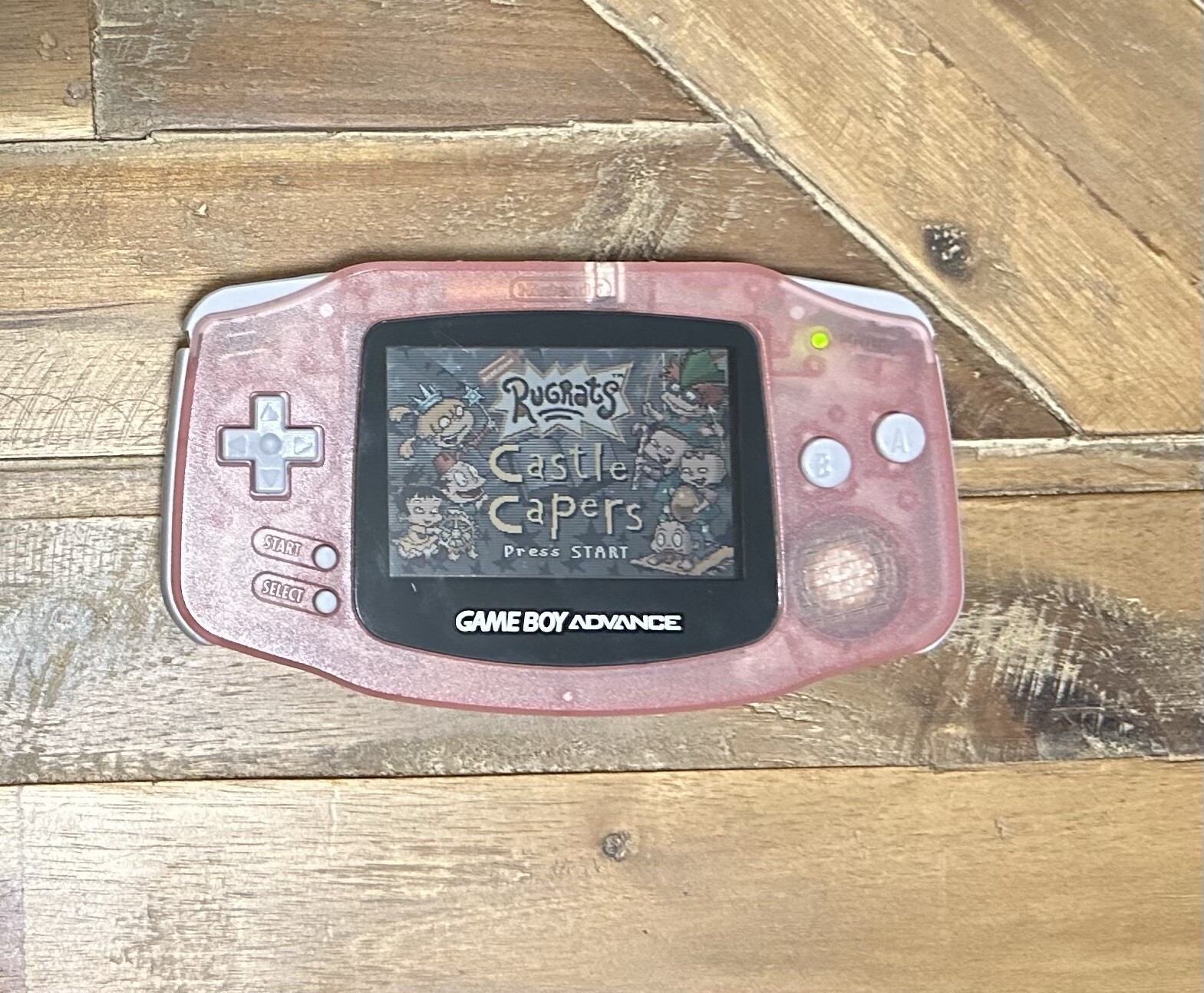 Nintendo Game Boy Advance Pink AGB-001 w/3 games and carry case TESTED & WORKS
