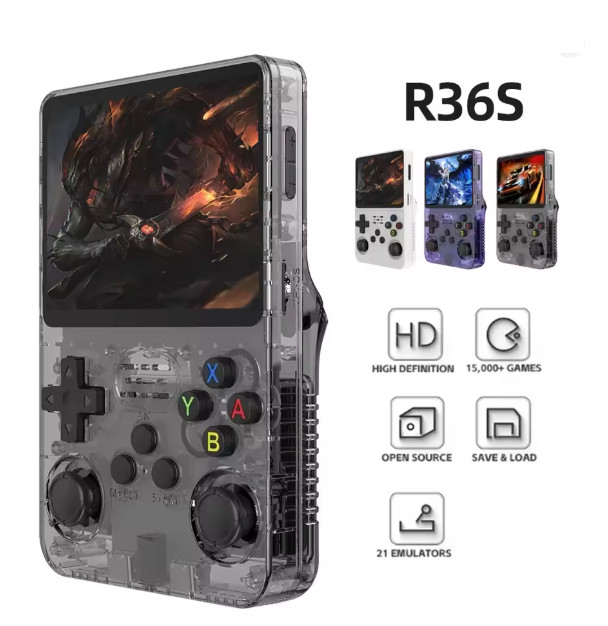 R36S Mini Retro Handheld Portable Game Console 3.5 inches IPS 15000 Games