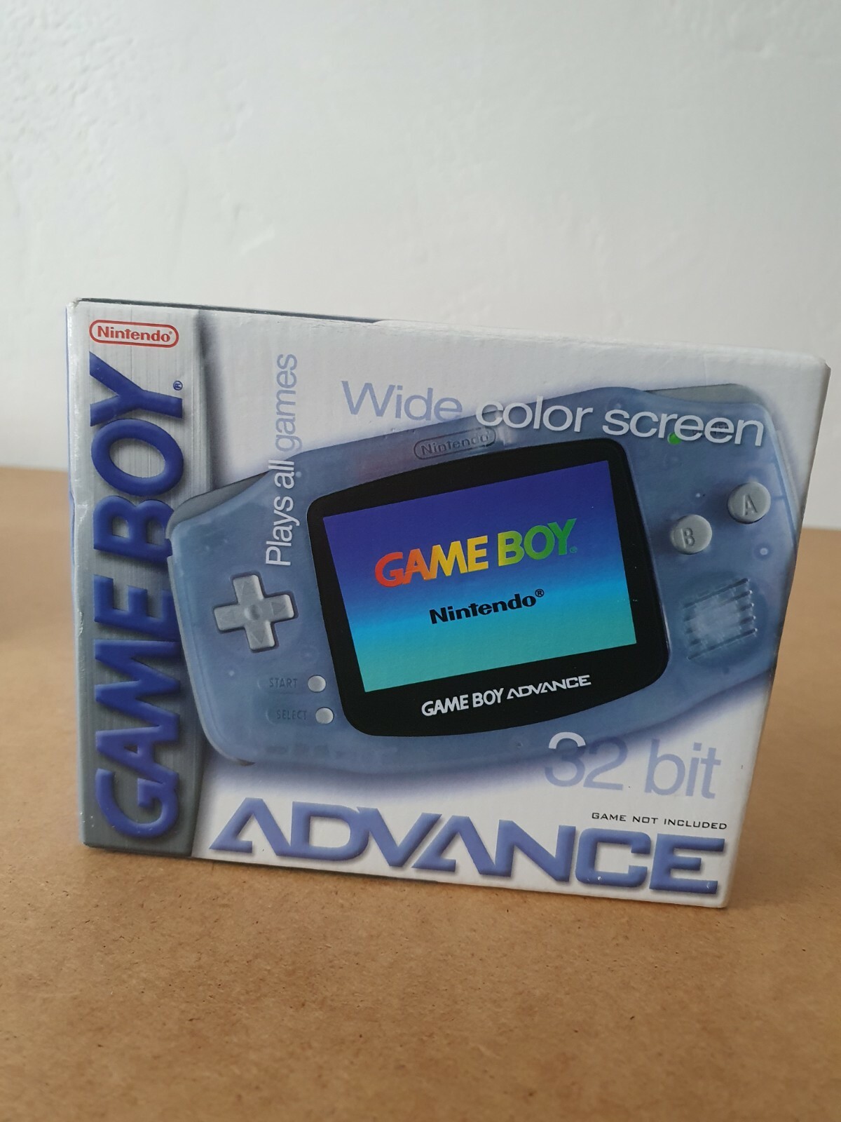 Nintendo Game Boy Advance 32bit Glacier Handheld System NEW!!
