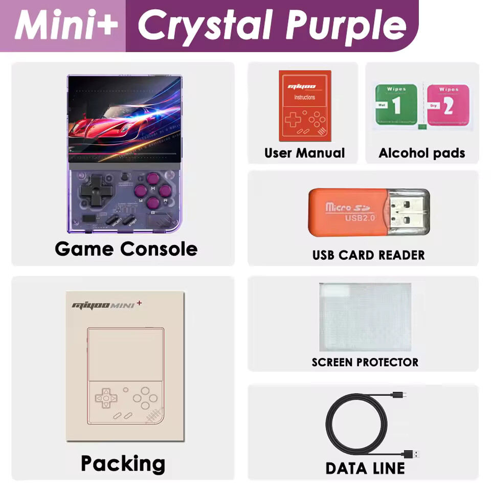 MIYOO Mini Plus Portable Retro Handheld Game Console V2 Mini+ IPS Screen Classic