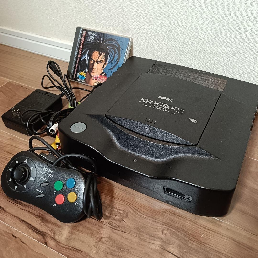 SNK NEOGEO CD Console Top Loading System with Controller Cables Samurai Spirits