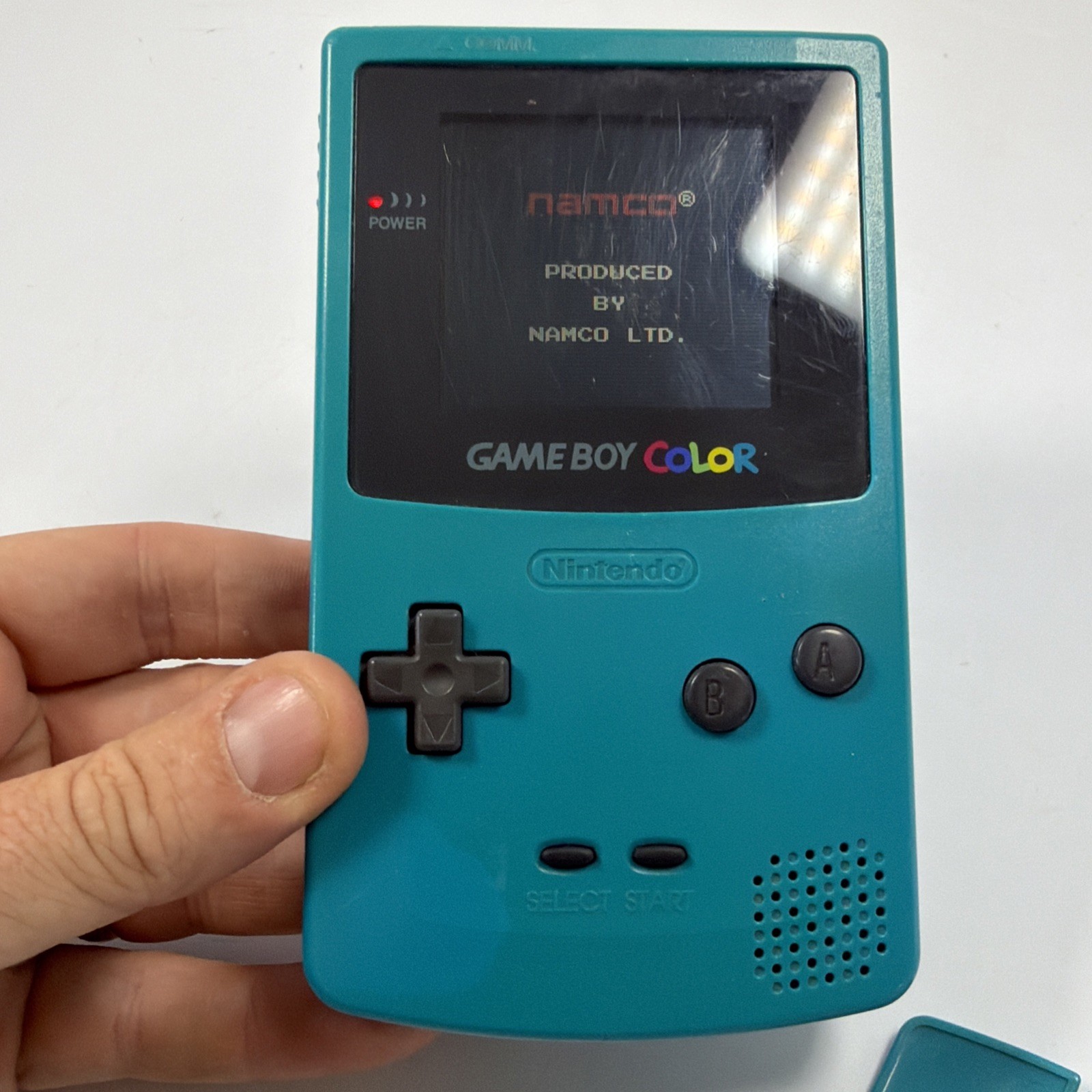 Nintendo Game Boy Color Handheld Console CGB-001 Teal Pac-Man & Bonus Game Works