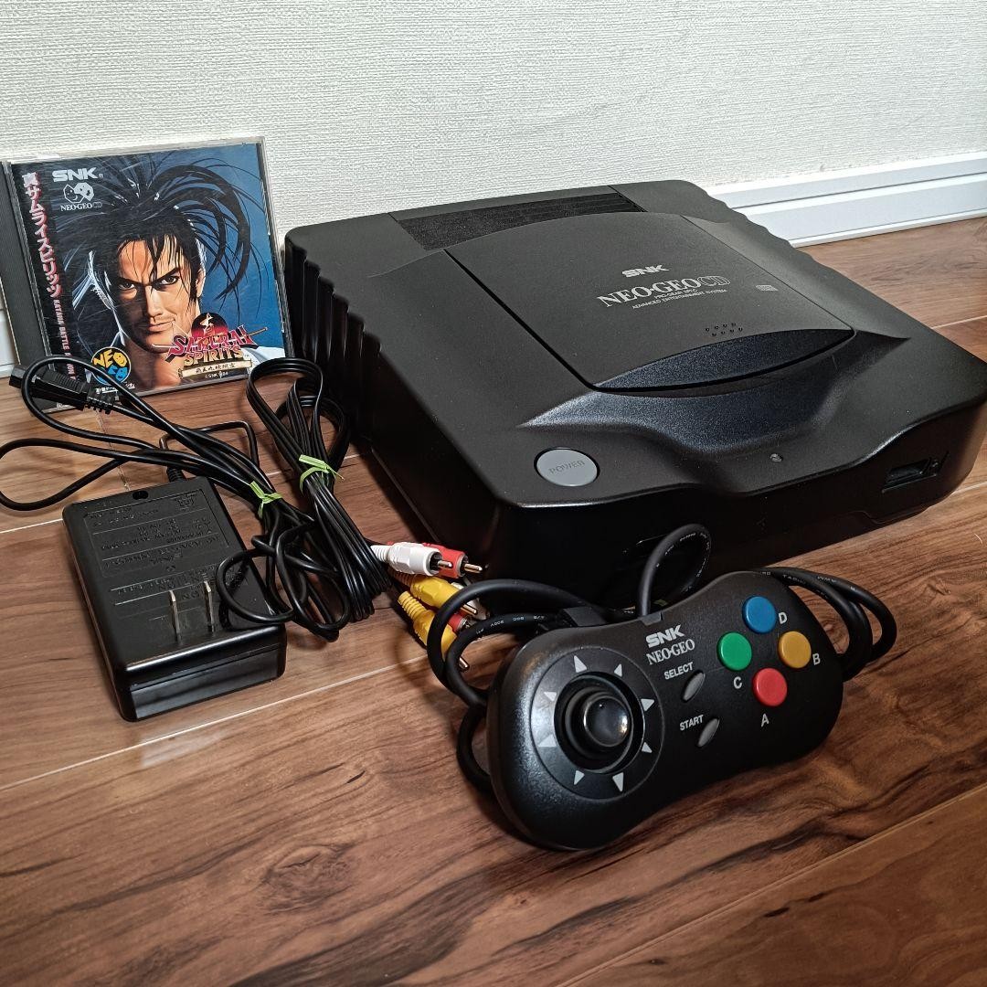 SNK NEOGEO CD Console Top Loading System with Controller Cables Samurai Spirits
