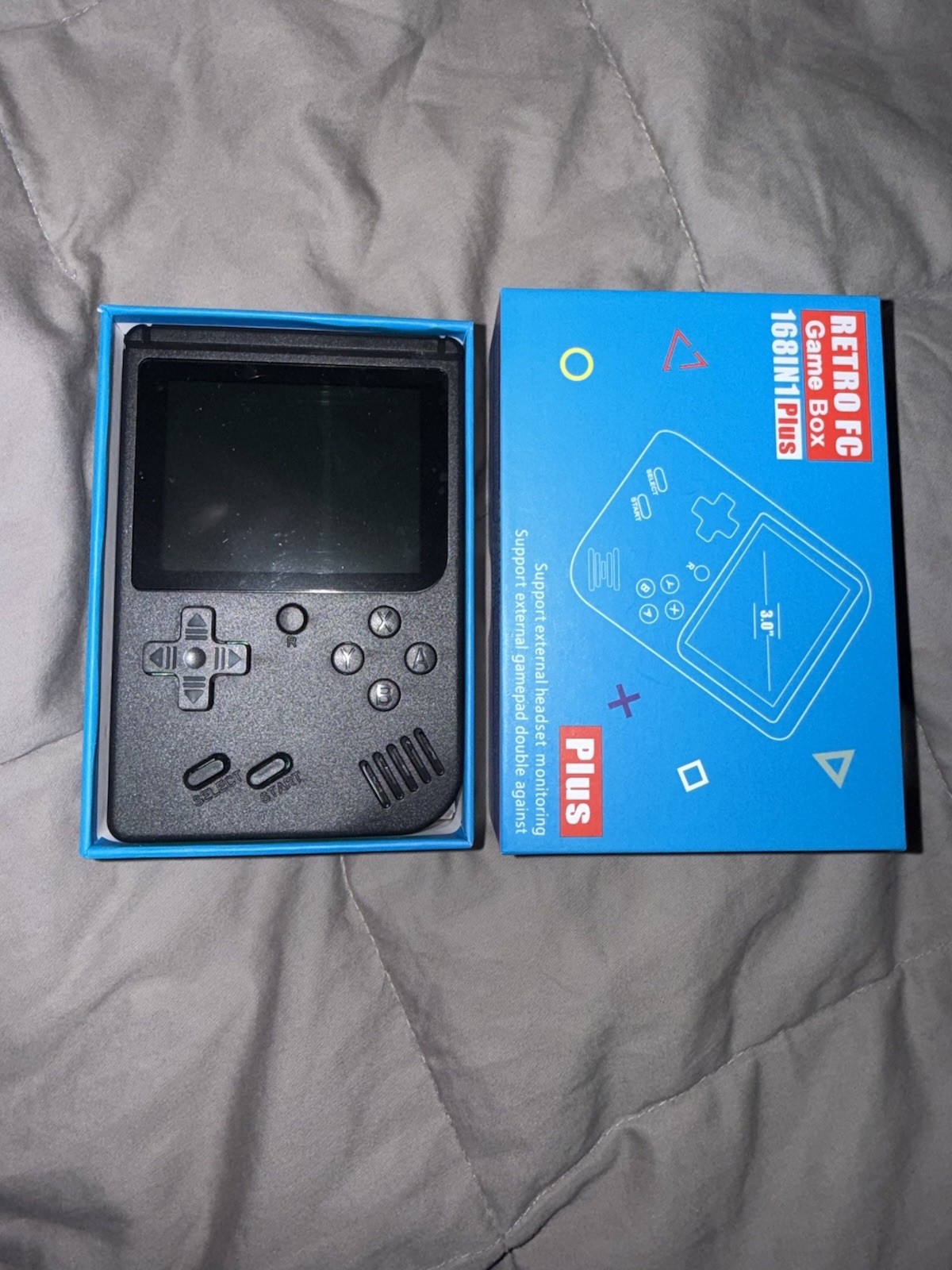 Jafatoy RETRO FC 168IN1 Plus Handheld Console Black, Supports Headset & Gamepad