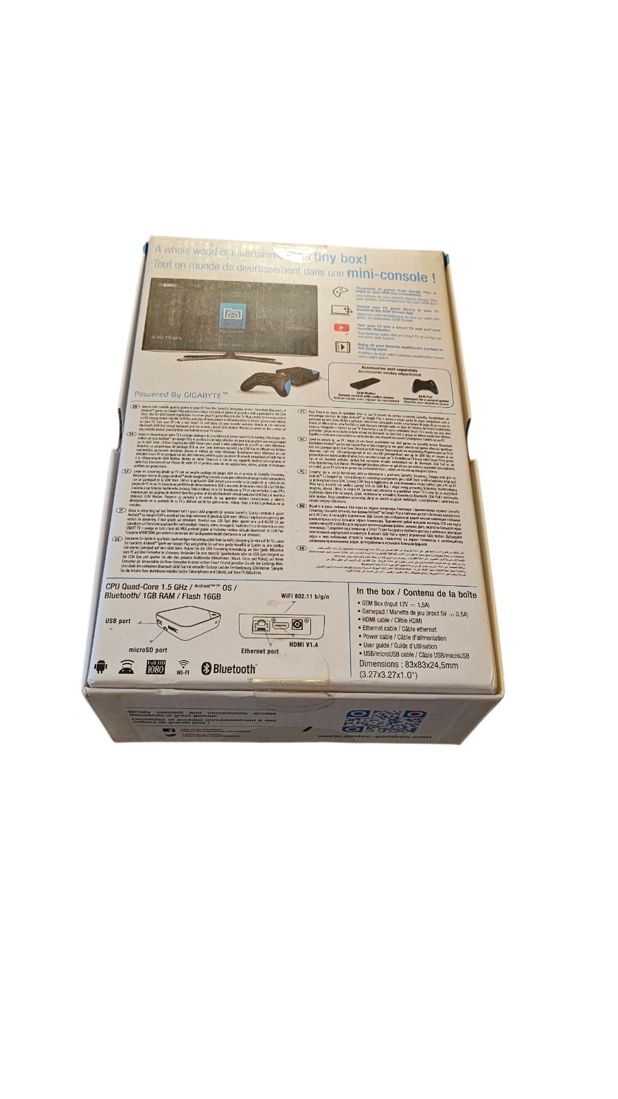 Emtec Gembox Gaming Entertainment Multimedia Android Gaming Console