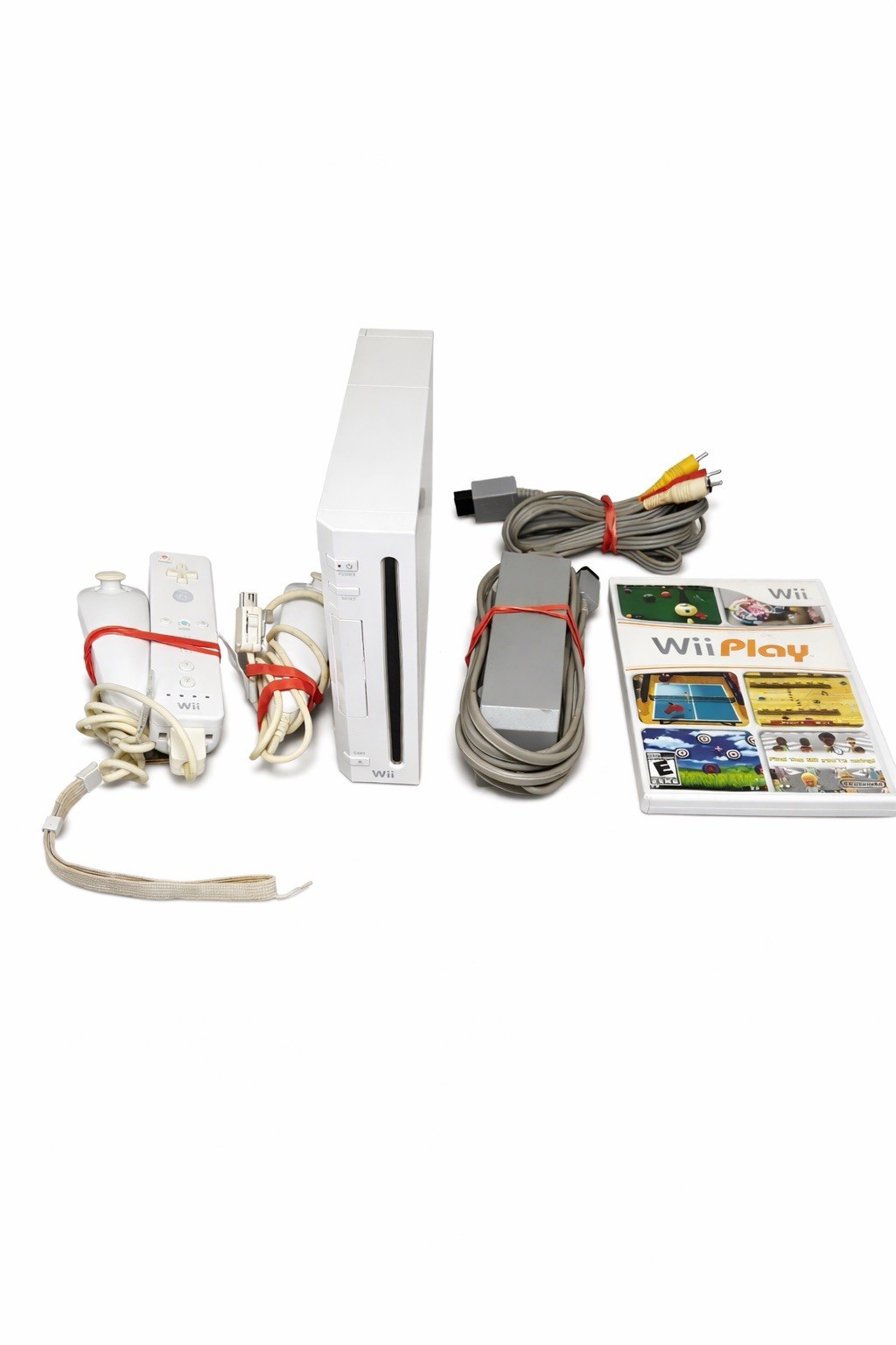 WORKING Nintendo Wii Console Wii Play 1 Remote & 2 Nunchucks W HDMI CONVERTER!