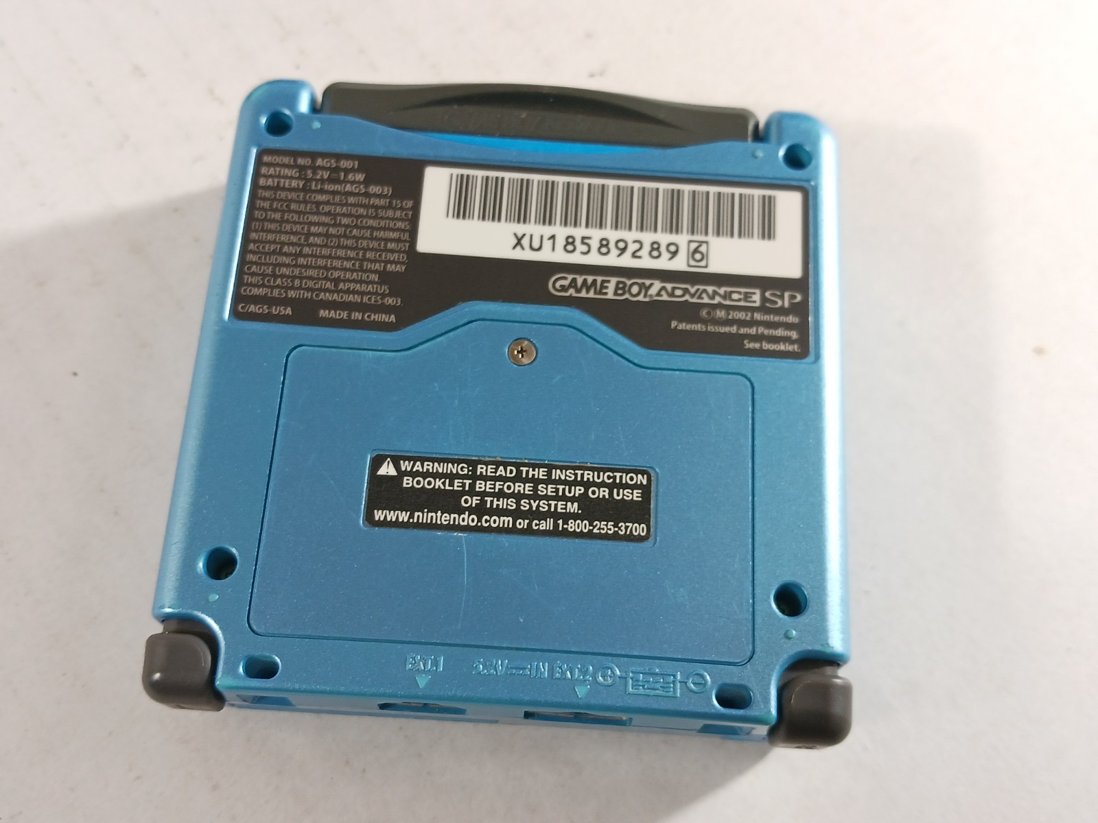 Nintendo Game Boy Advance SP AGS-001 Surf Blue Fully Tested Charges GBA SP