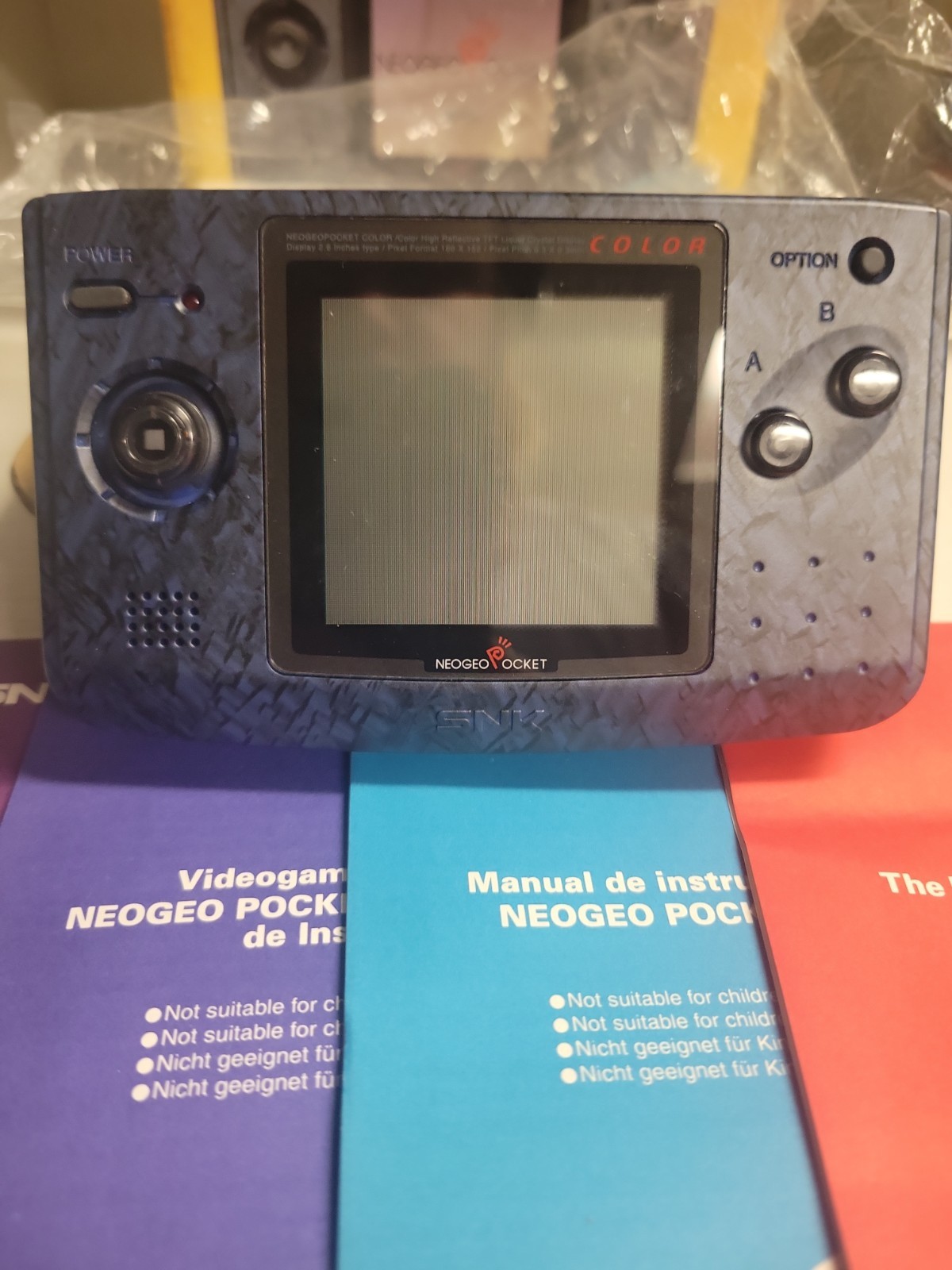Neo Geo Pocket Color Console Stone Blue Handheld System Open Box