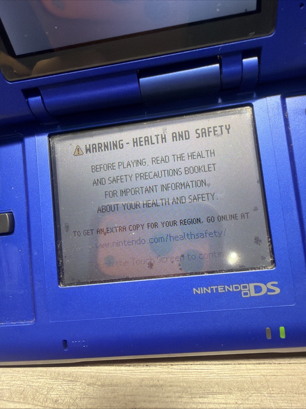 Nintendo DS Model NTR-001 w/ Charger – Original Cobalt Blue – Tested READ !!!!!!