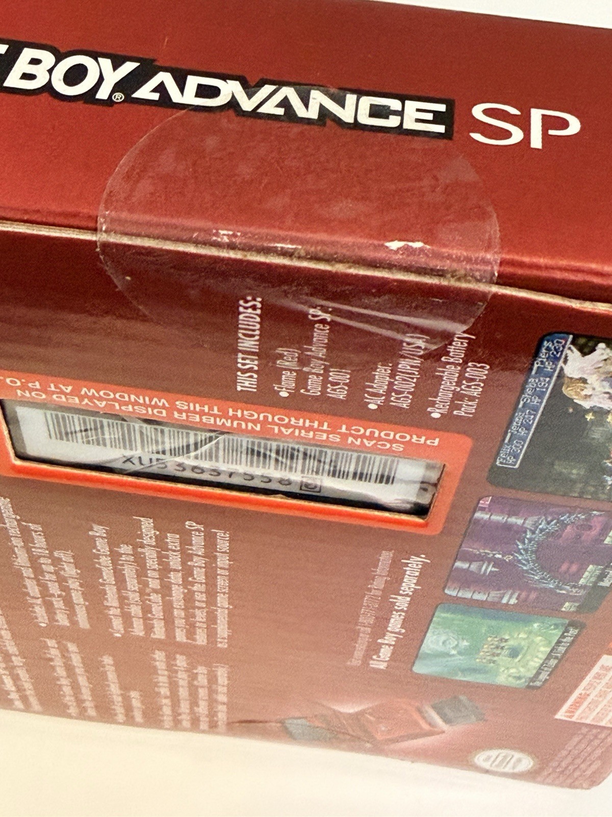 NIB Nintendo Game Boy Advance GBA SP Red Handheld Game System