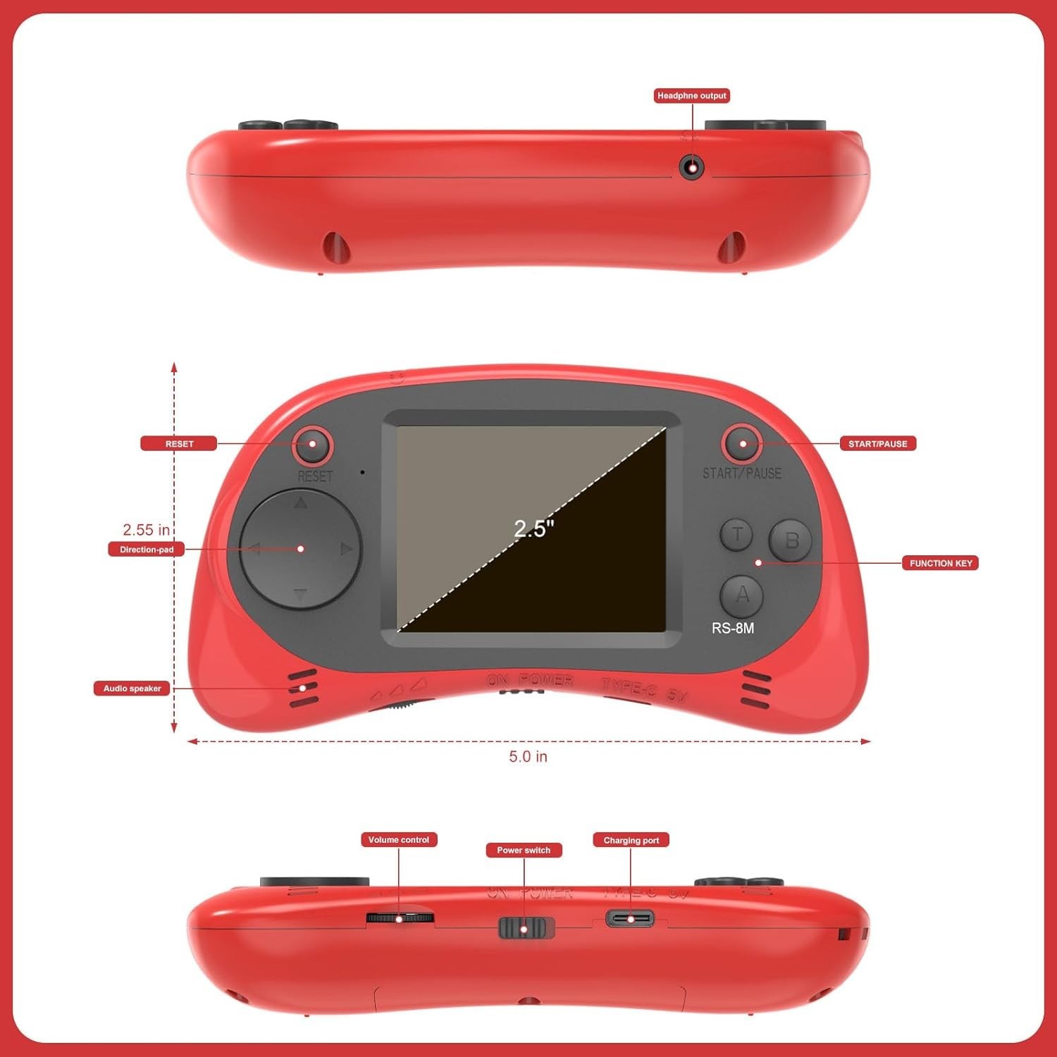 Children’s 220 Classic 16 Bit Portable Video Game – Perfect Travel Companion