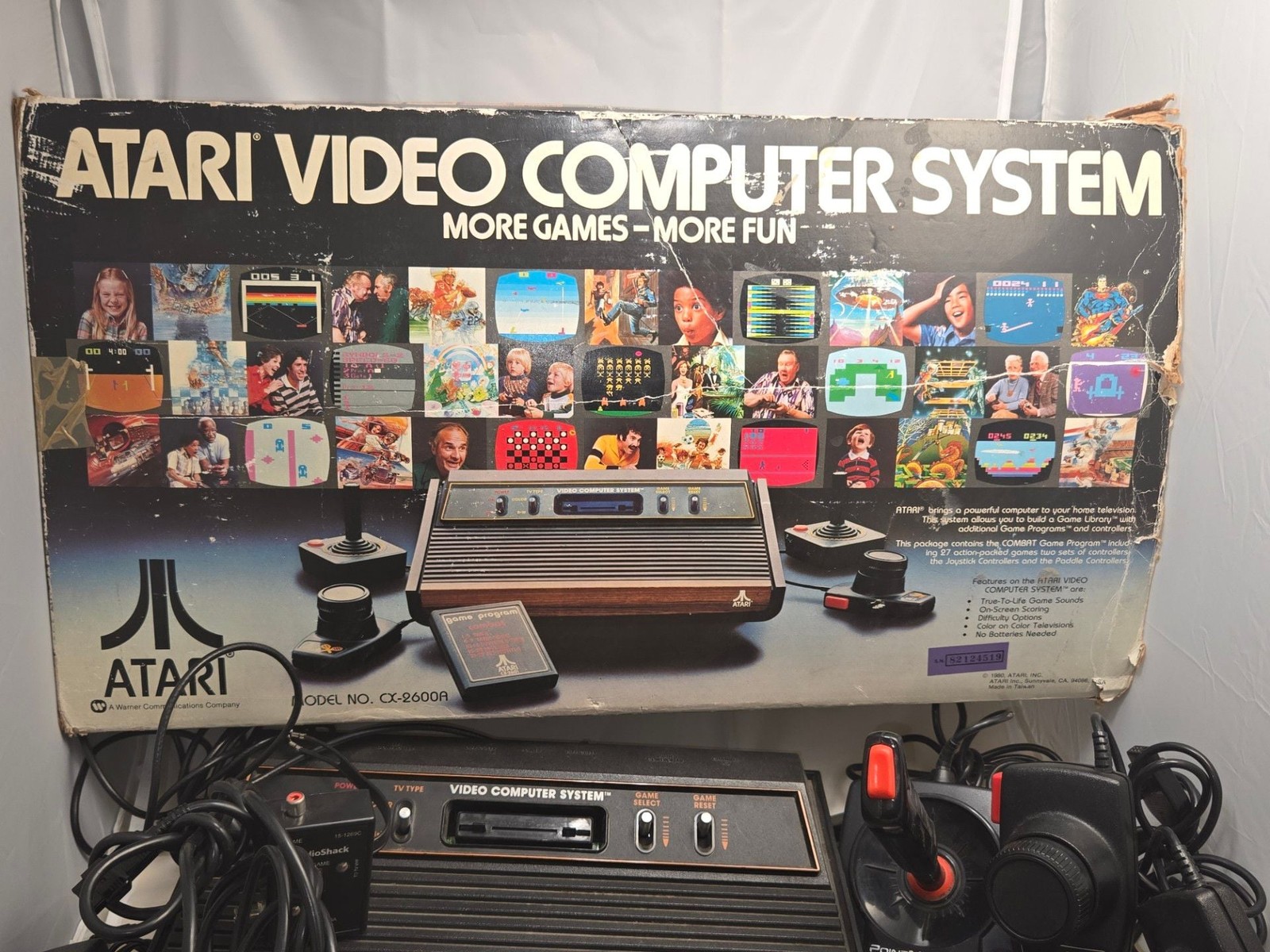 Vintage Atari 2600 Video Computer System CX-2600A Console with Original Box and