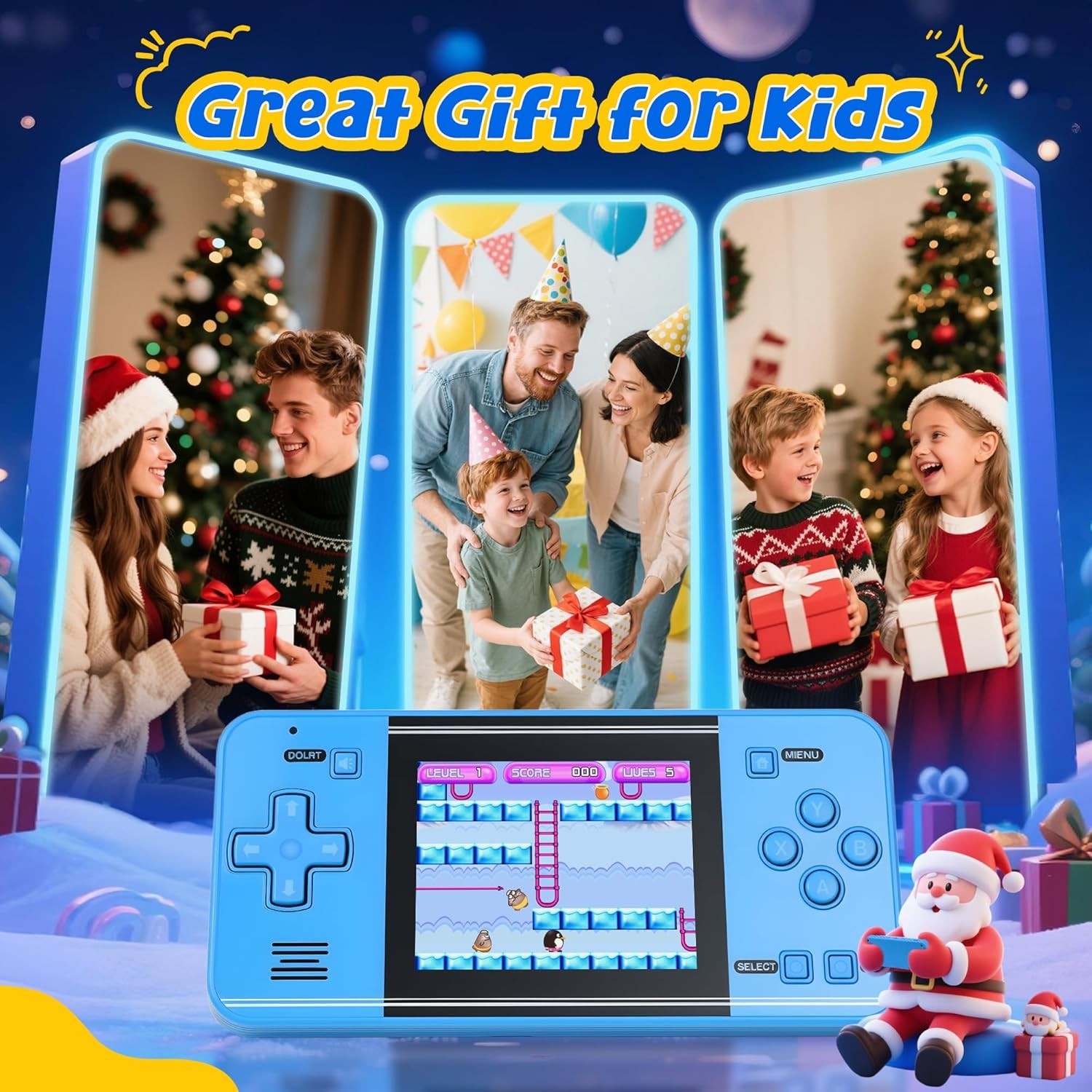 Handheld Game Console for Kids Adults, Preloaded 135 Retro Video Games