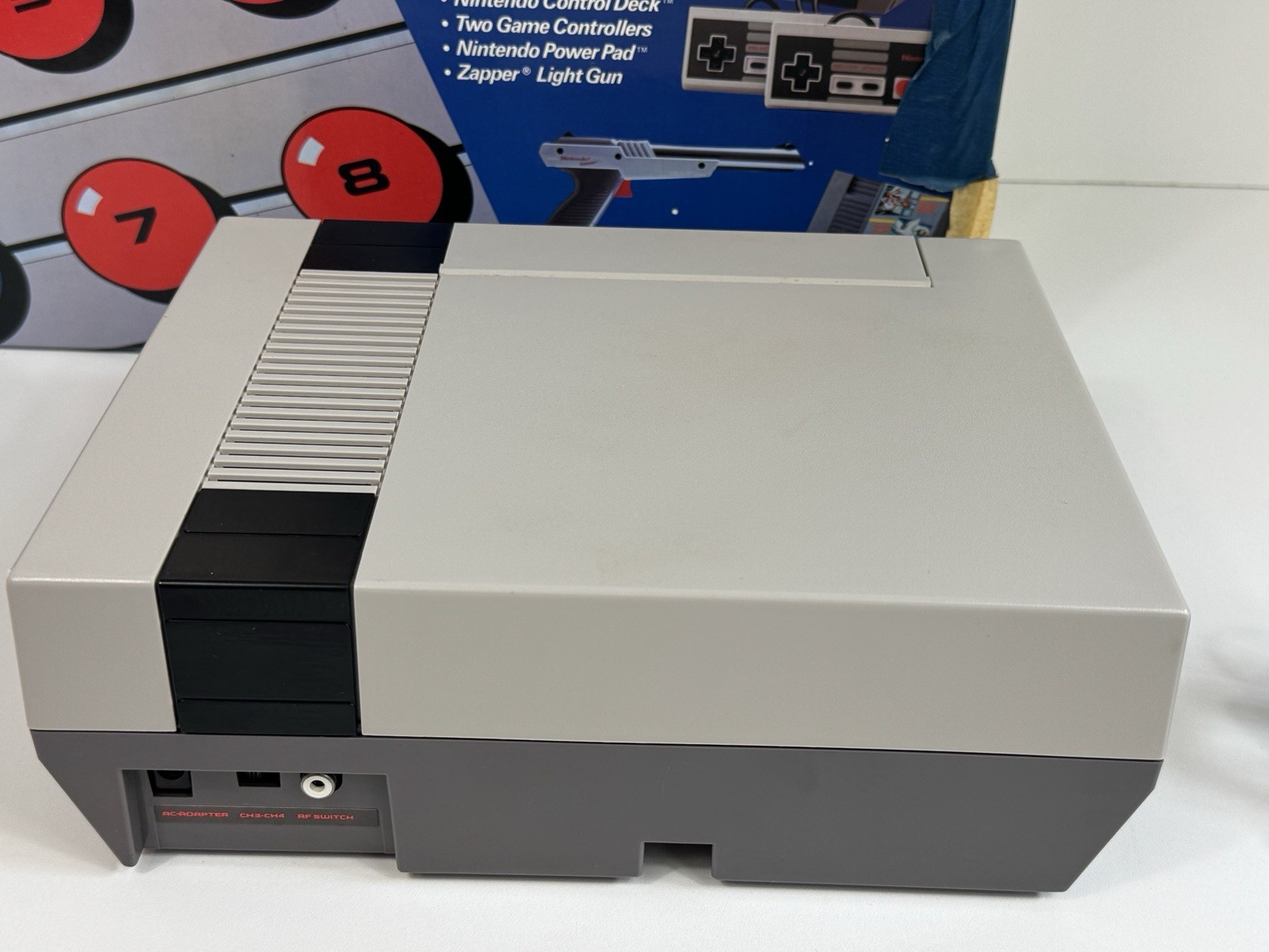 Nintendo NES Power Set Box Console Zapper Foam Inserts Tested No Power Pad