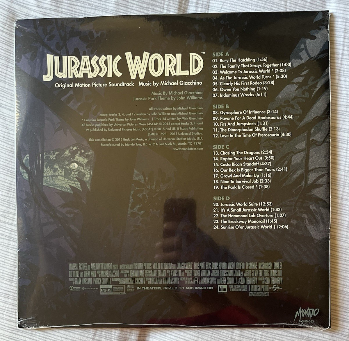 NEW Jurassic World Mondo Vinyl Webstore Exclusive Green Blue Movie Soundtrack