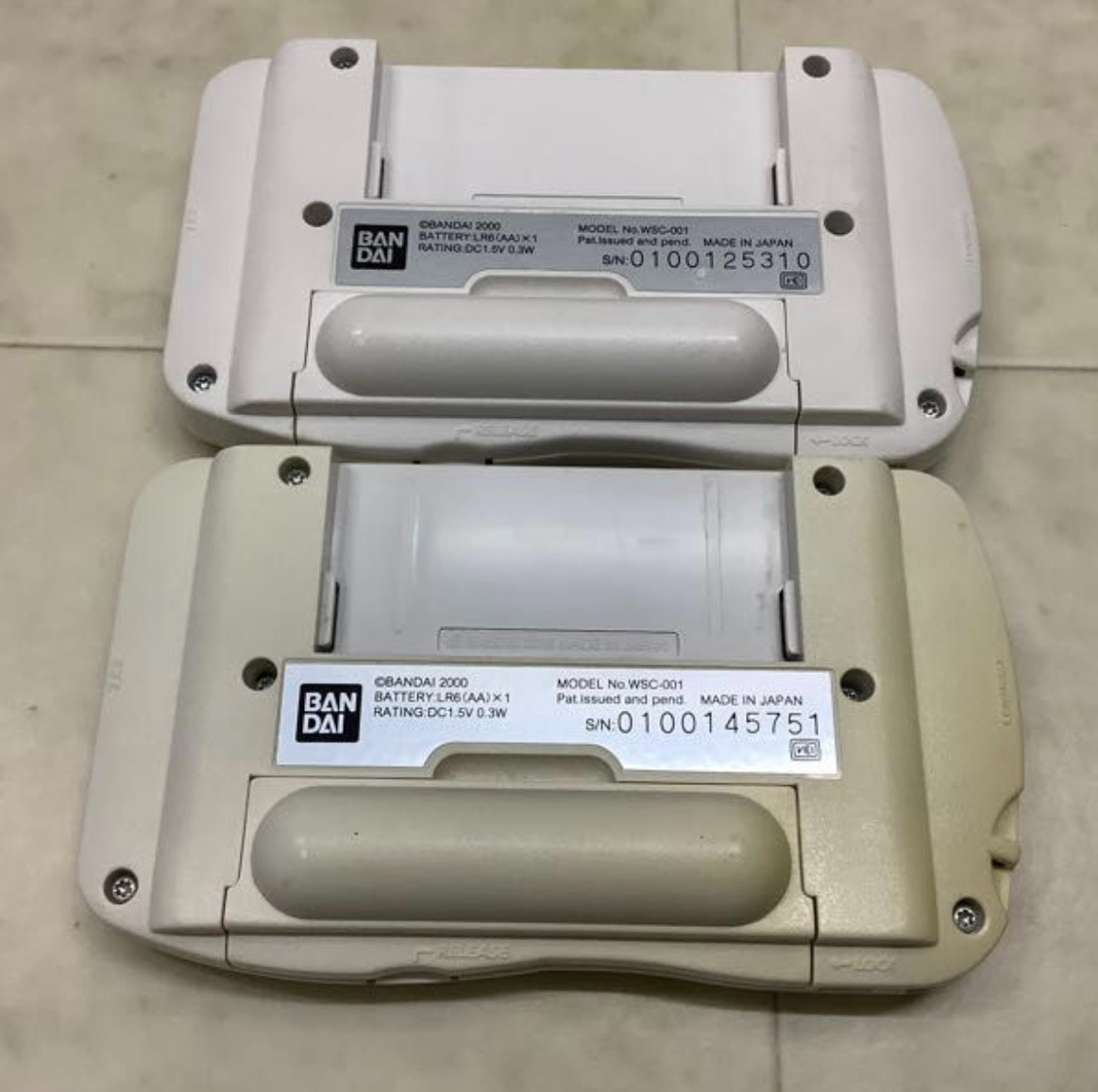 Lot of 3 Bandai WonderSwan Color Final Fantasy Edition Console For parts