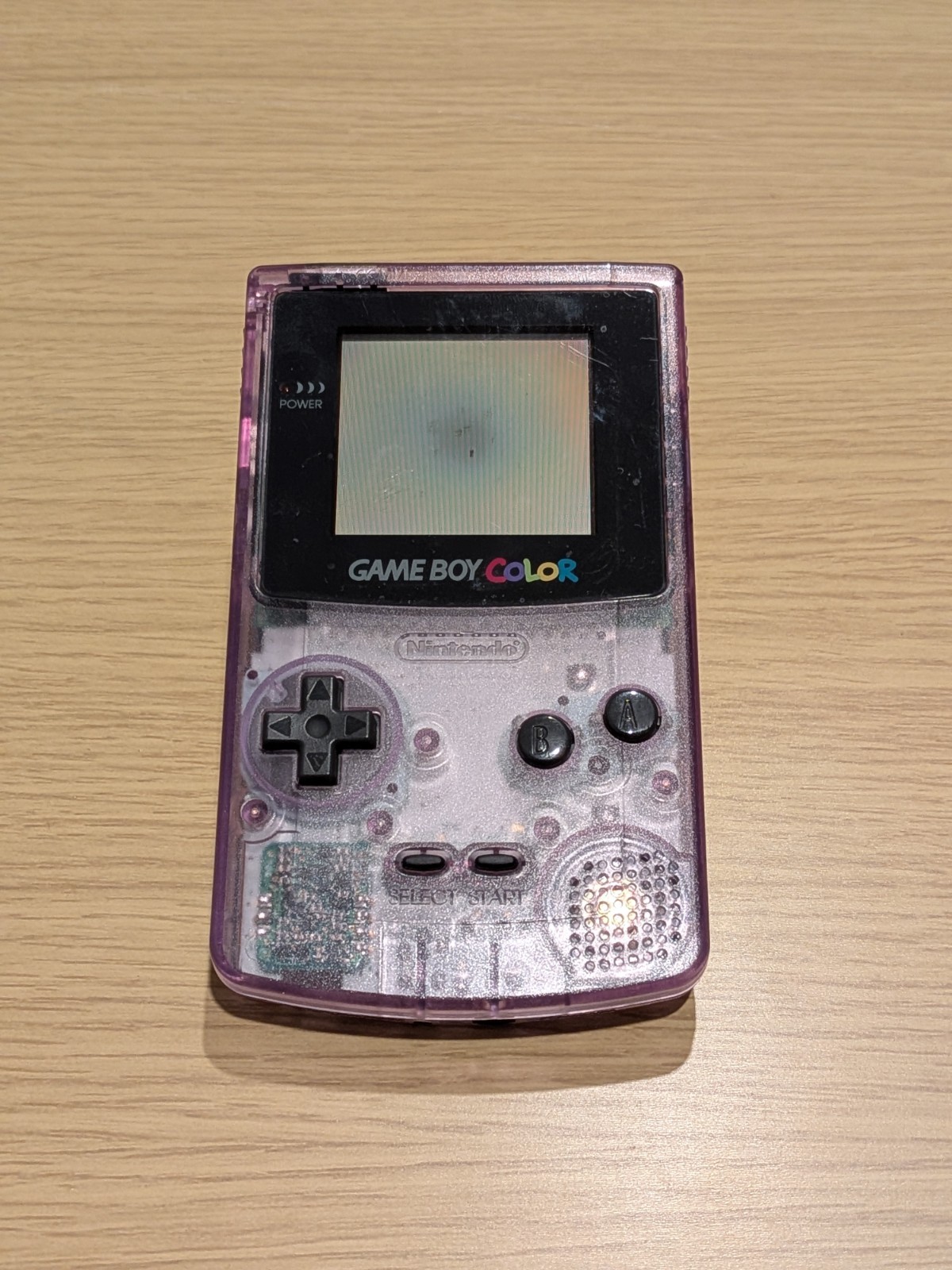 Nintendo Game Boy Color Console – Clear Purple – Tested – Japanese + 4 Games!
