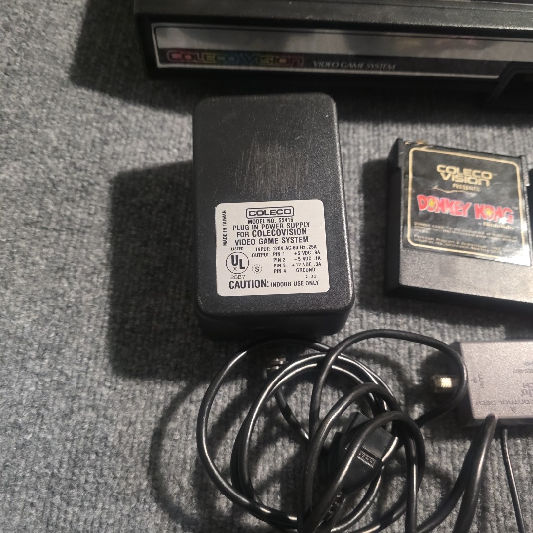 Colecovision Console Bundle 3 Games Donkey Kong 2 Controllers Cords Tested